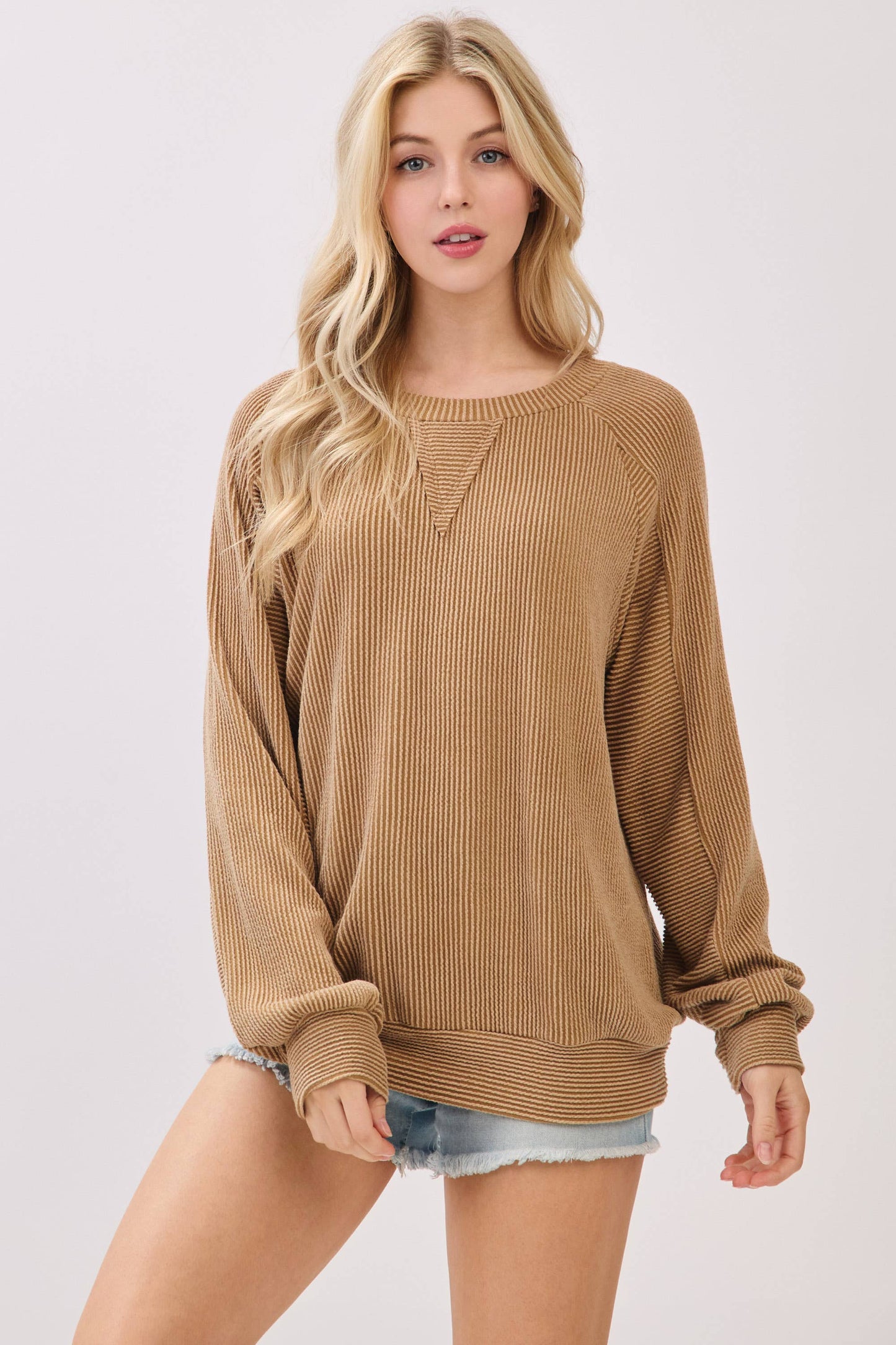 All for Autumn Ribbed Pullover