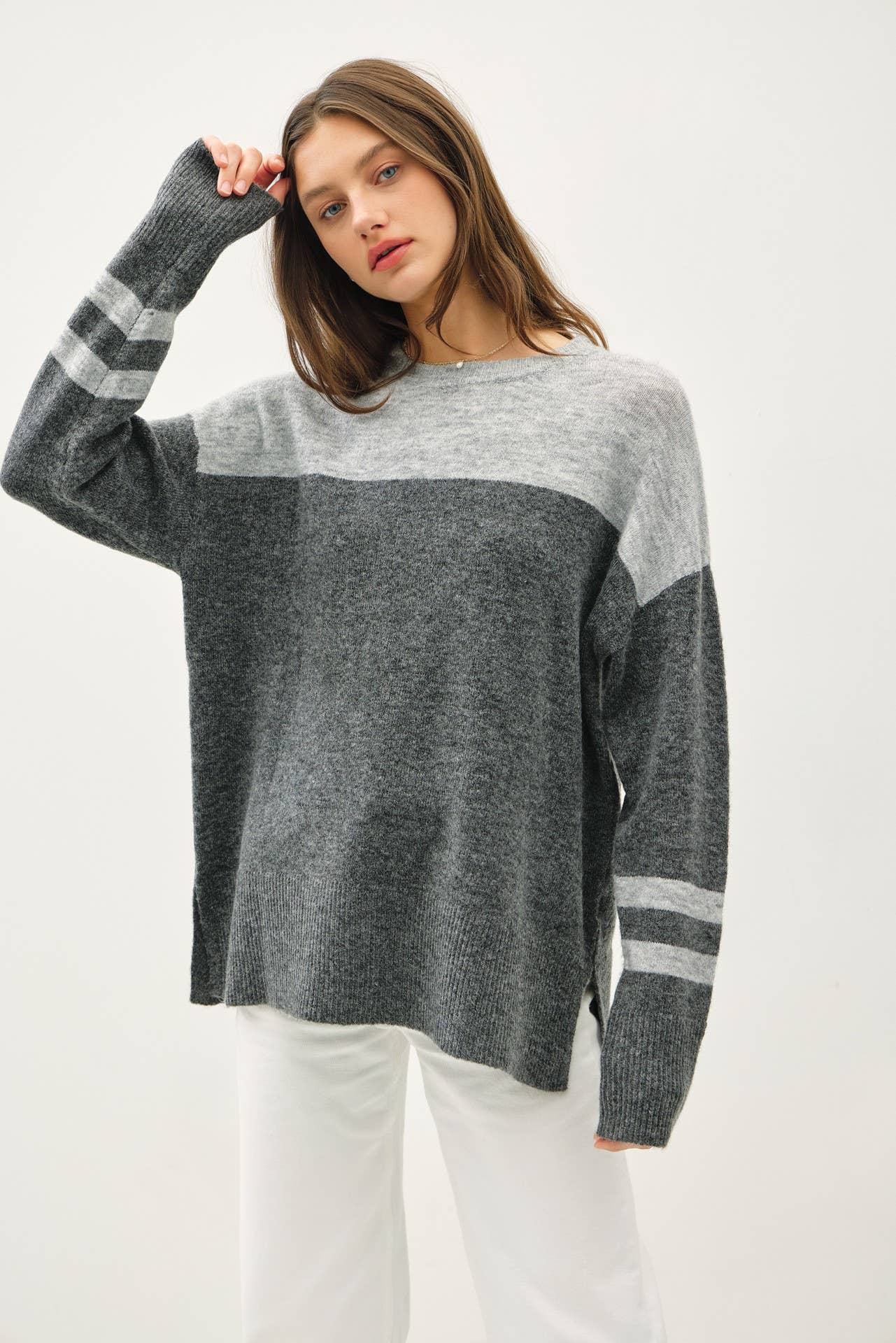 Jersey Striped Sweater