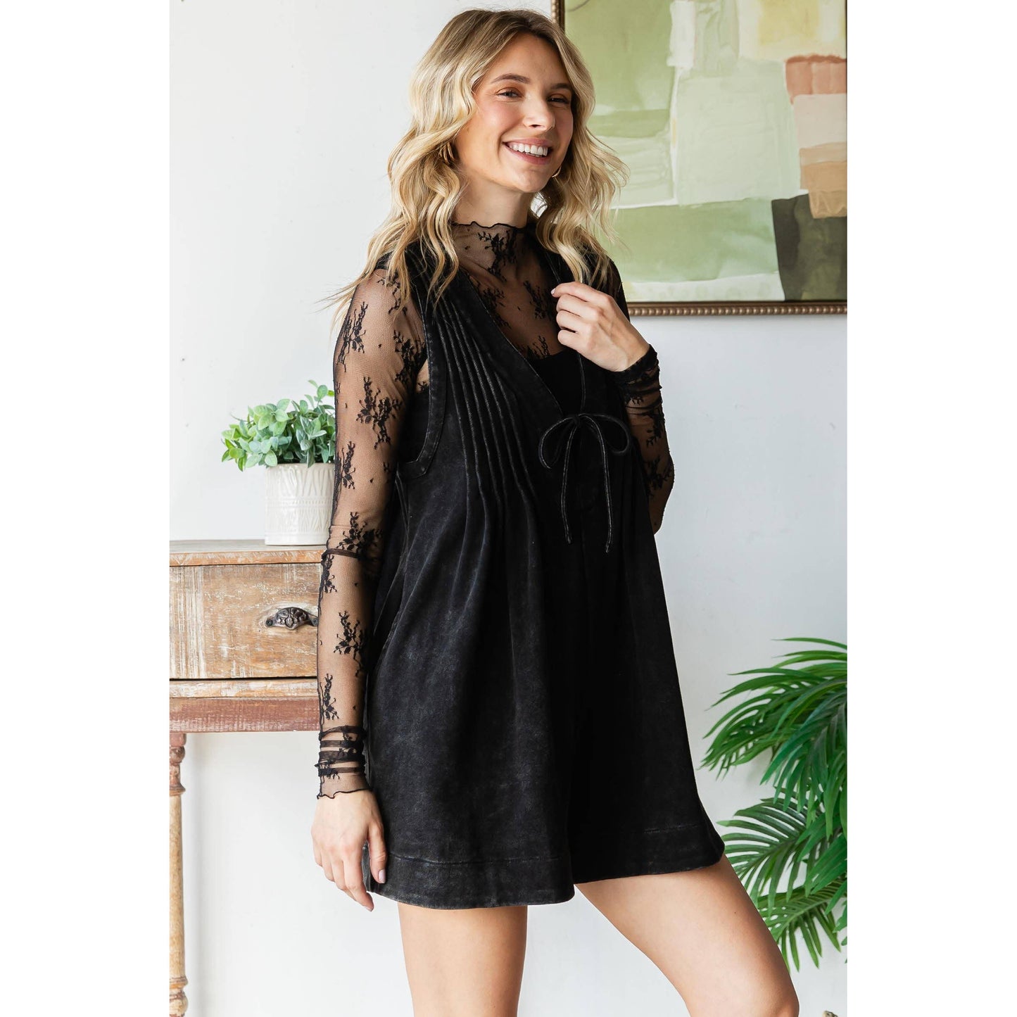 Lovely Laceup Romper