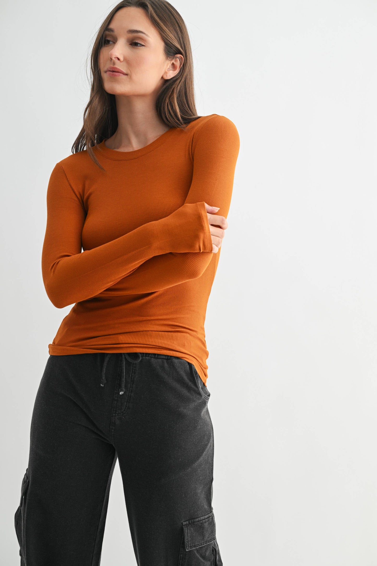 Basic Babe Fall Ribbed Top
