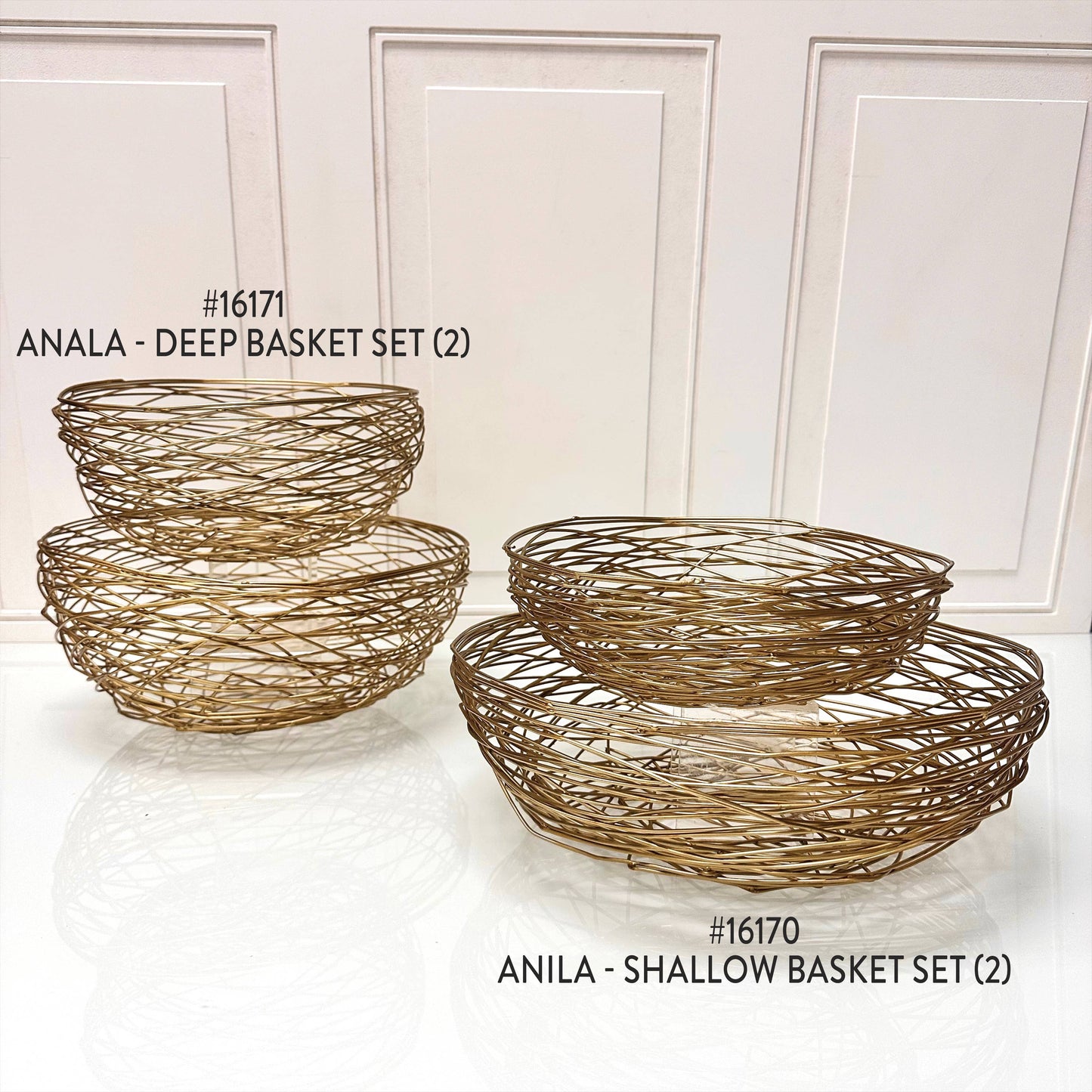 Iron Gold Woven Basket