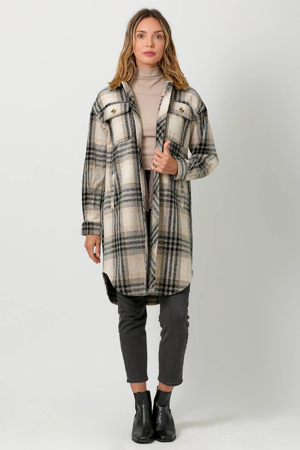 Almond Longline Shacket
