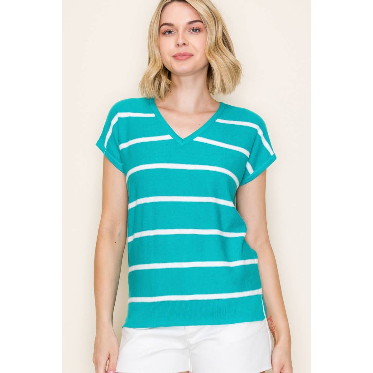 Sandy Oasis Striped Top