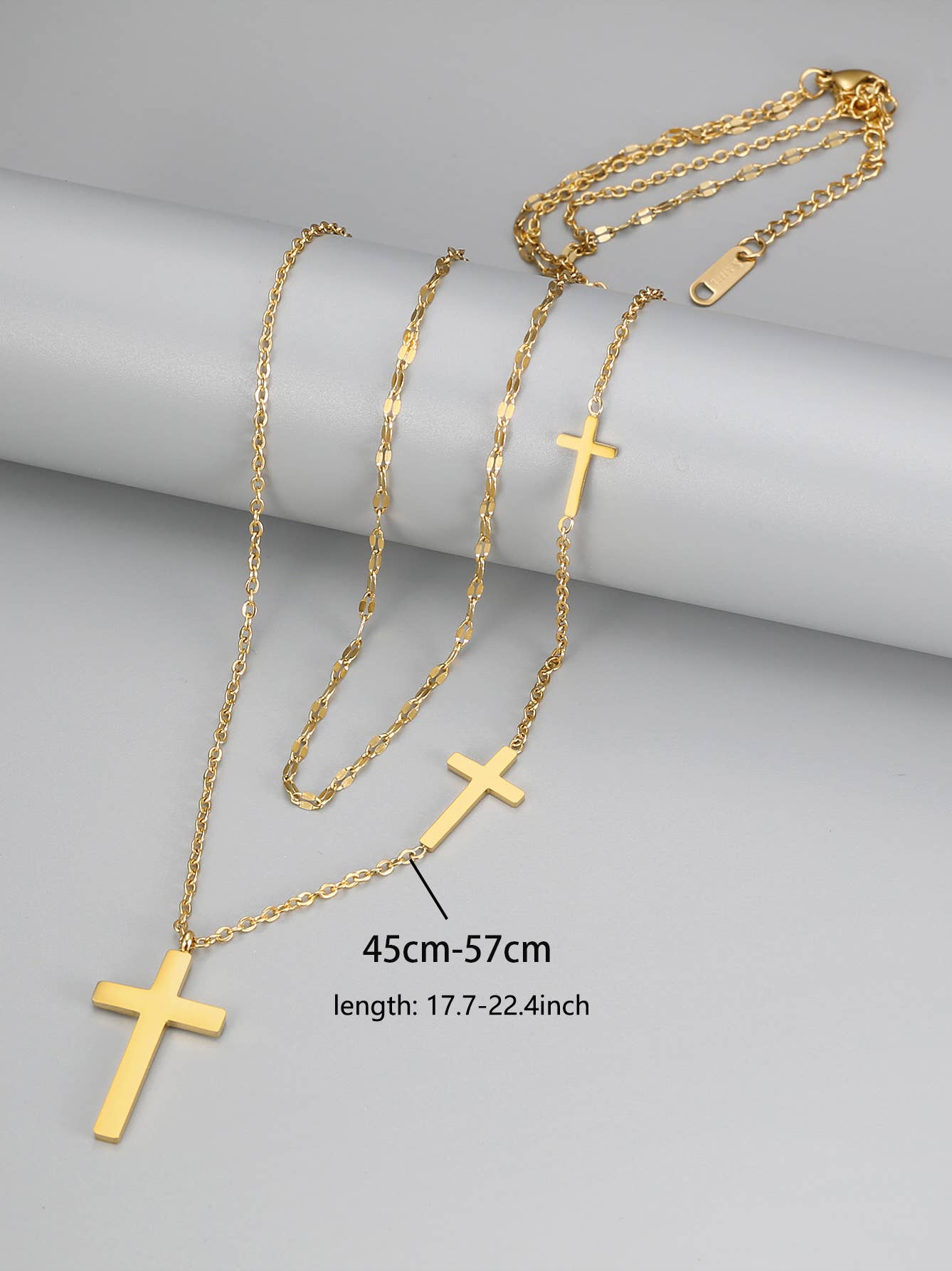 Double Layered Cross Necklace