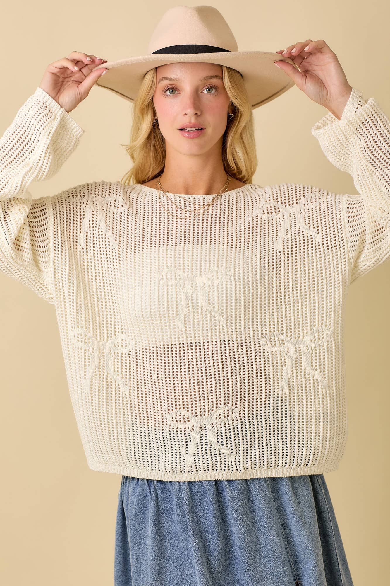 Boat Neck Crochet Bow Top