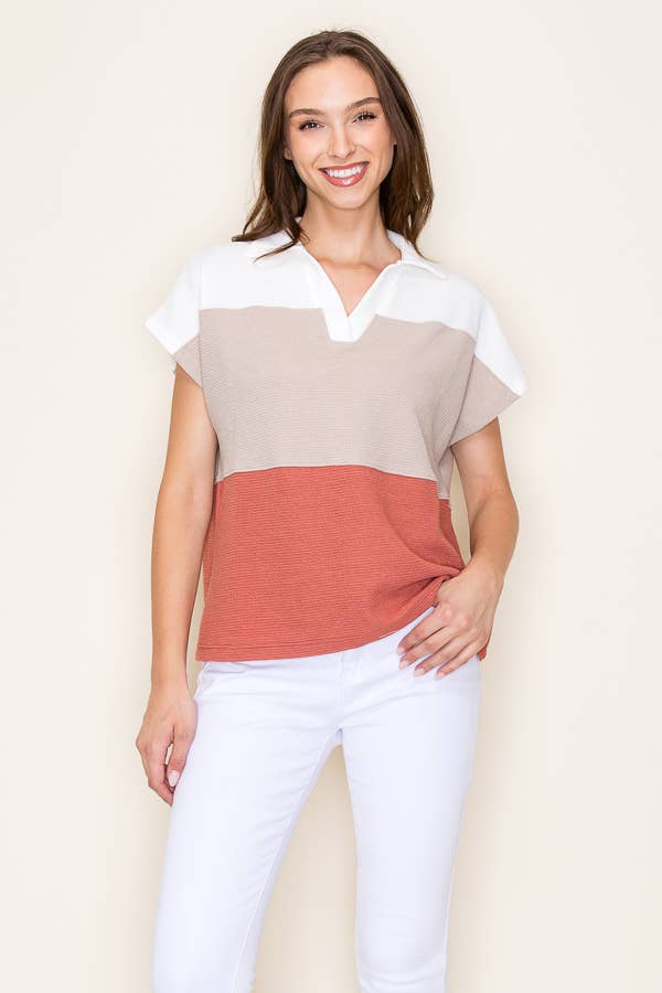 Saige Colorblock Top
