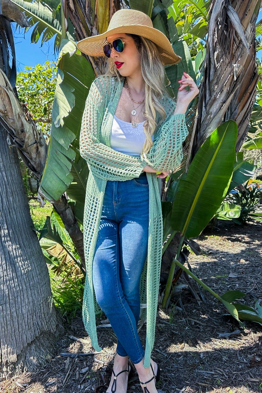 Sage Crochet Cardigan