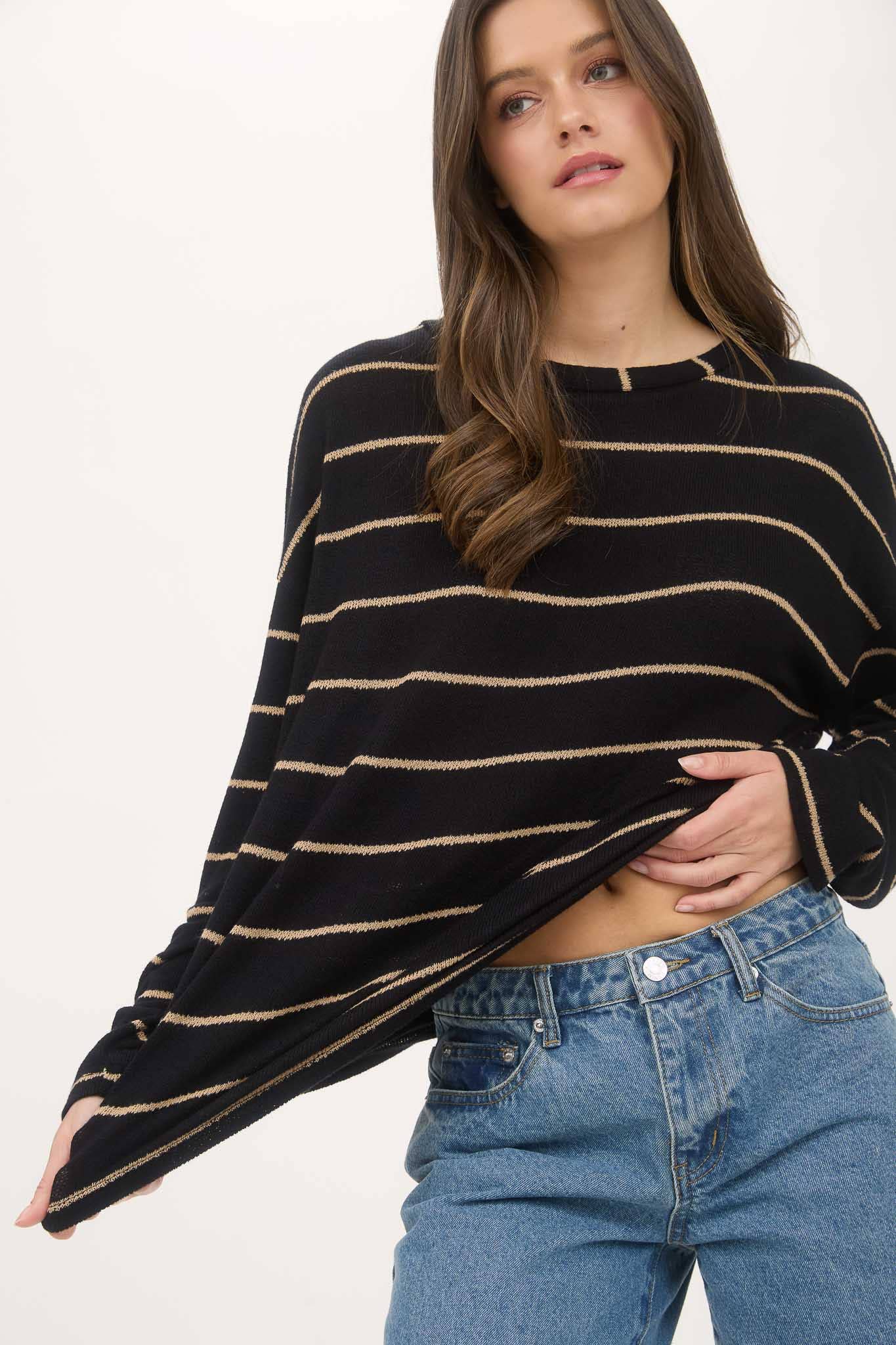 This & That Striped Pullover Top