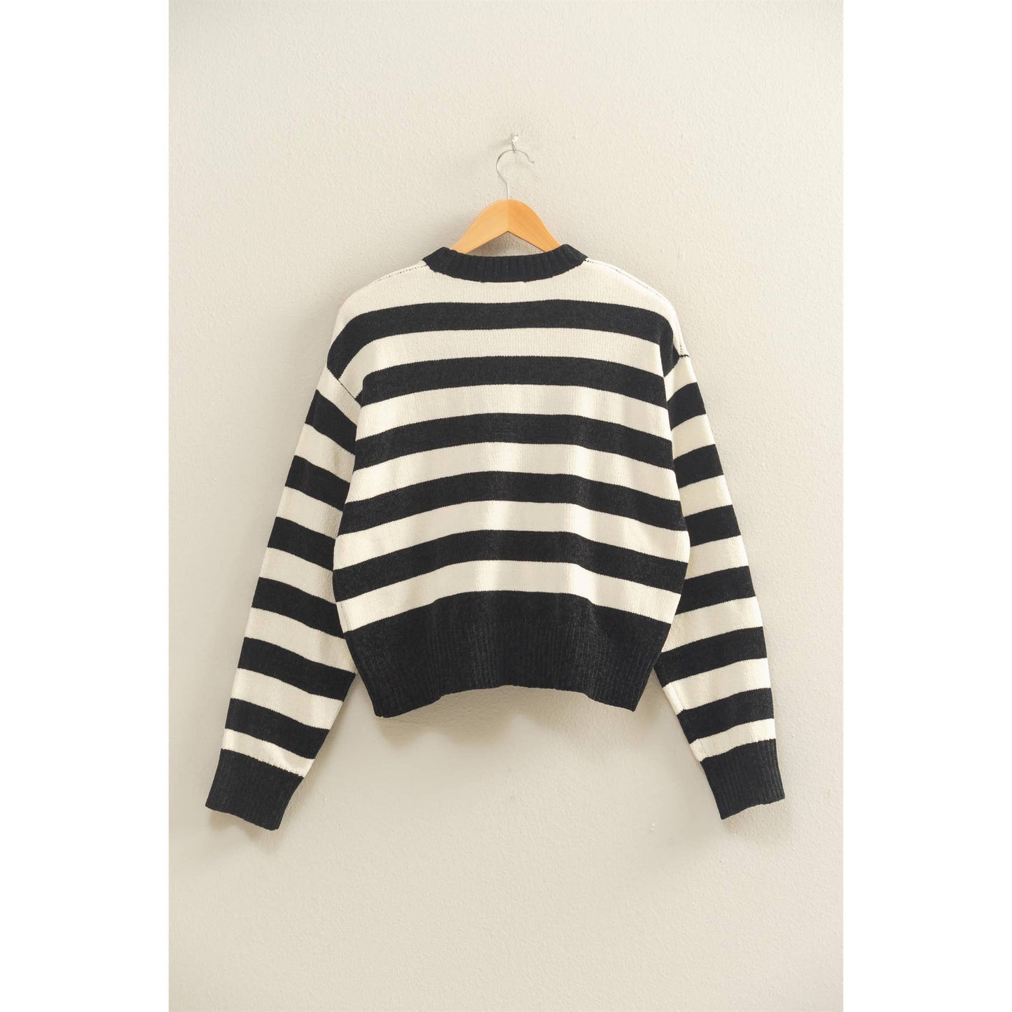 Cuddly Vibes Striped Sweater