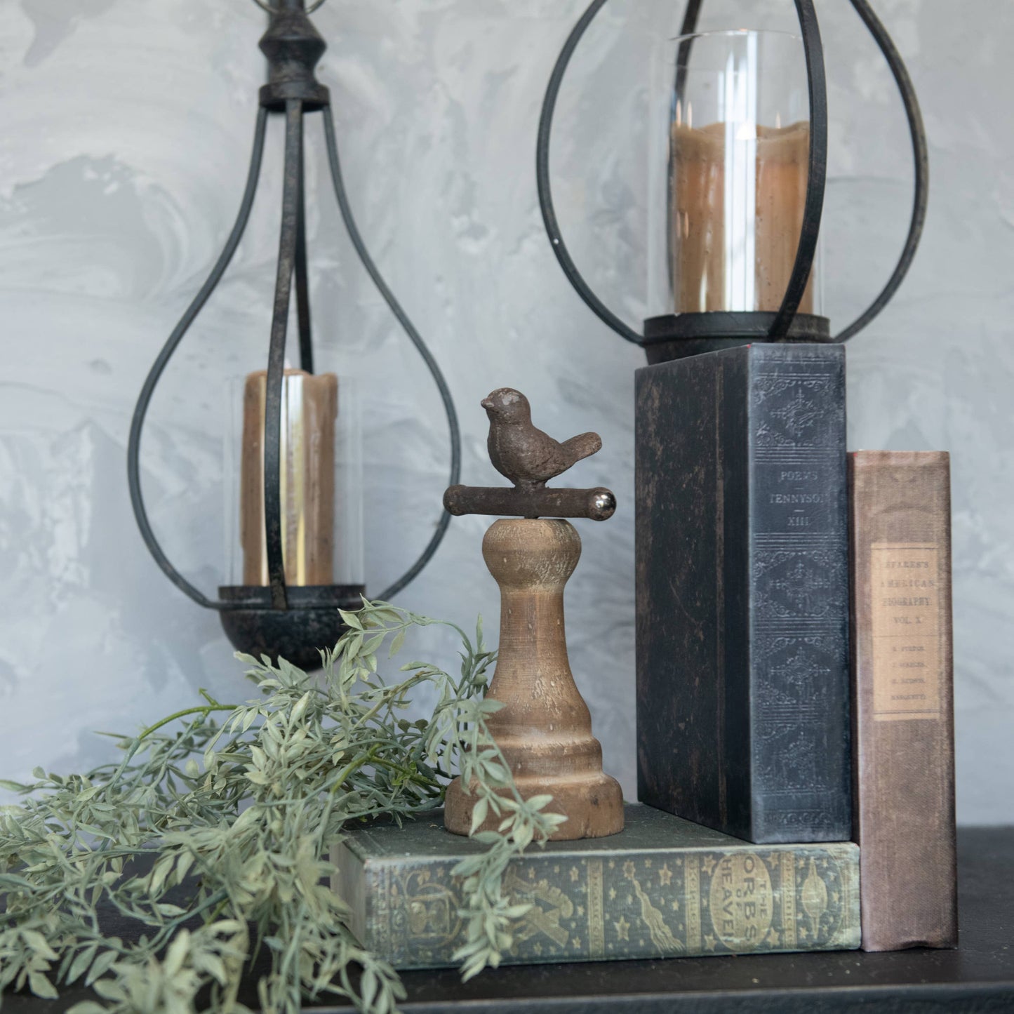 Wood Base PERCHING BIRD