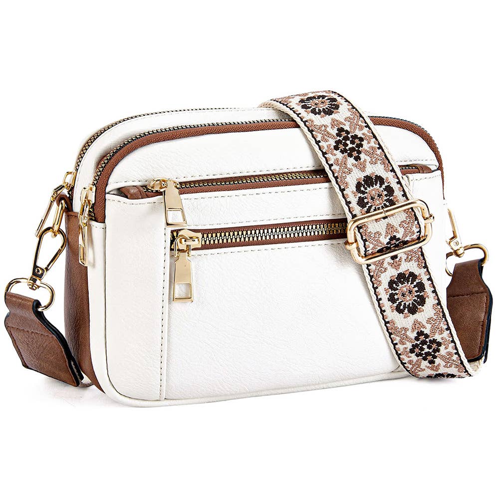 Back to Basics Double Zip Crossbody