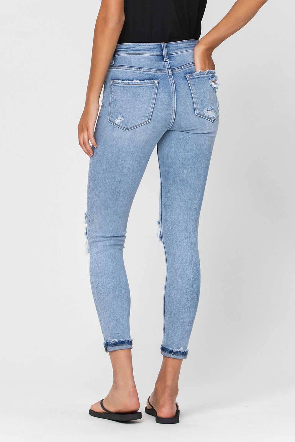 Haylie High Rise Distress Skinny