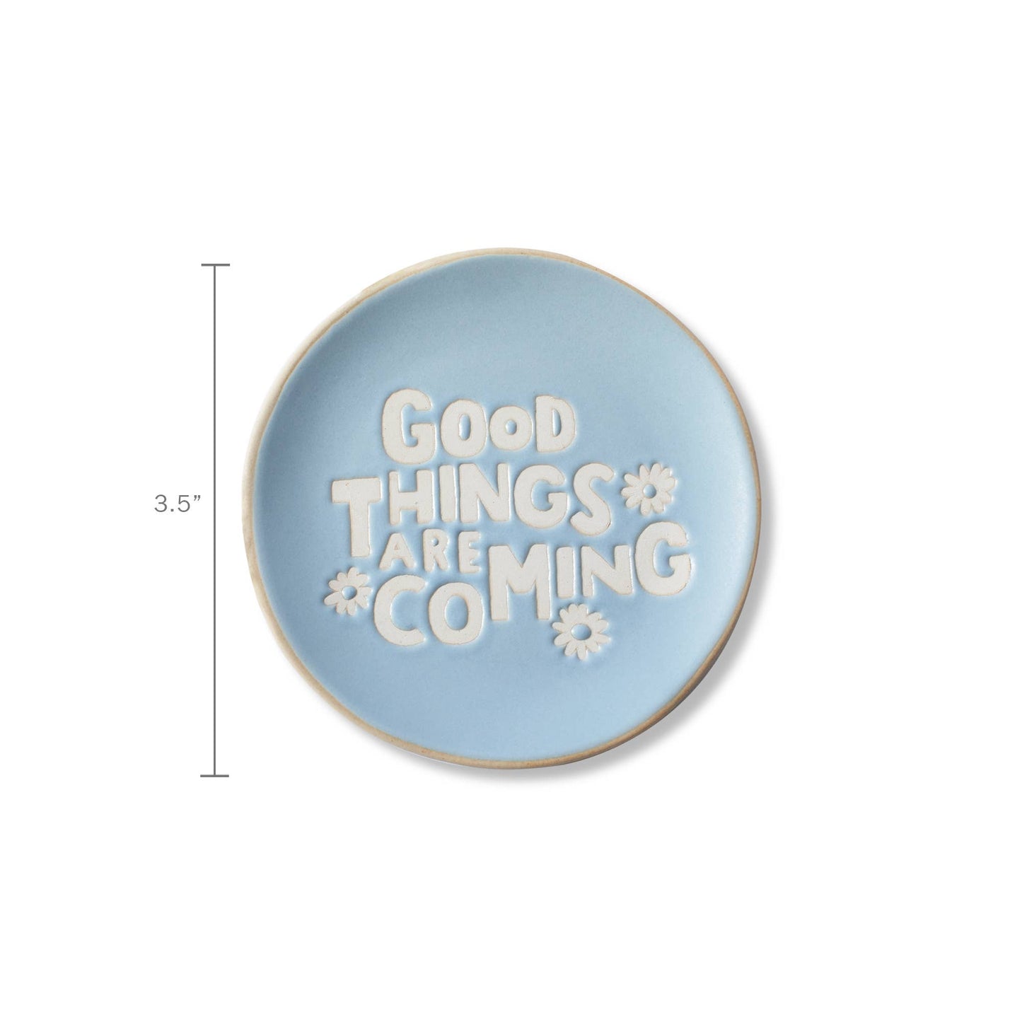 Stoneware Round Small Tray - Good Things