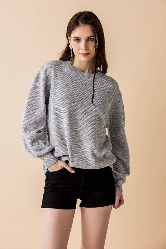 Falling for you Balloon Sleeve Sweater