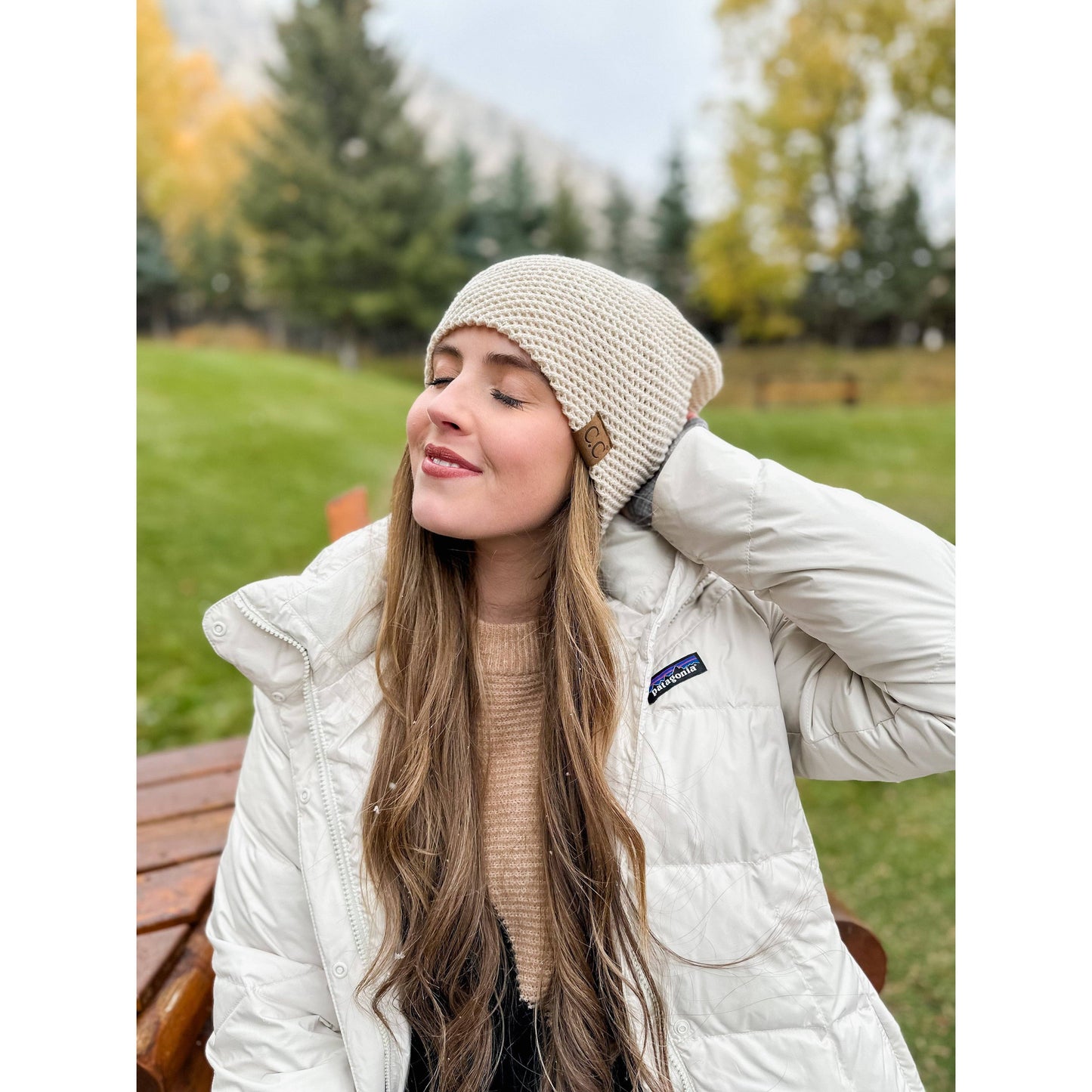 Slouchy Knit CC Beanie