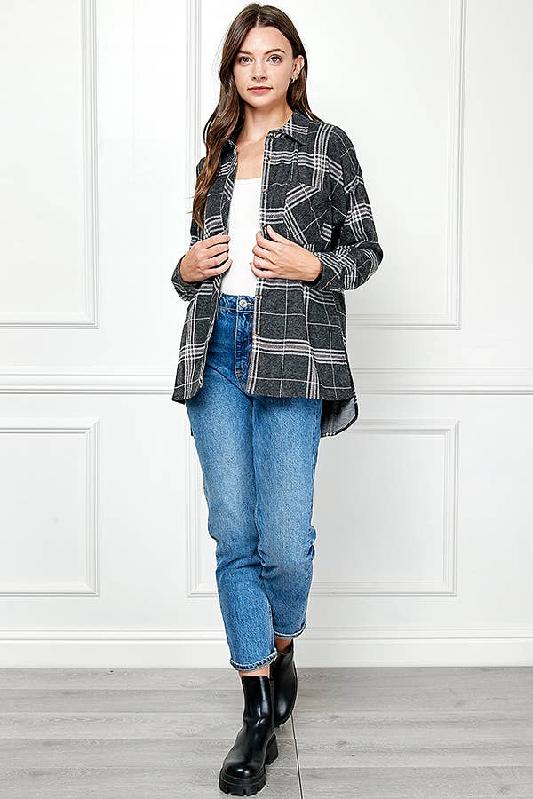 Plaid Vibes Knit Shirt