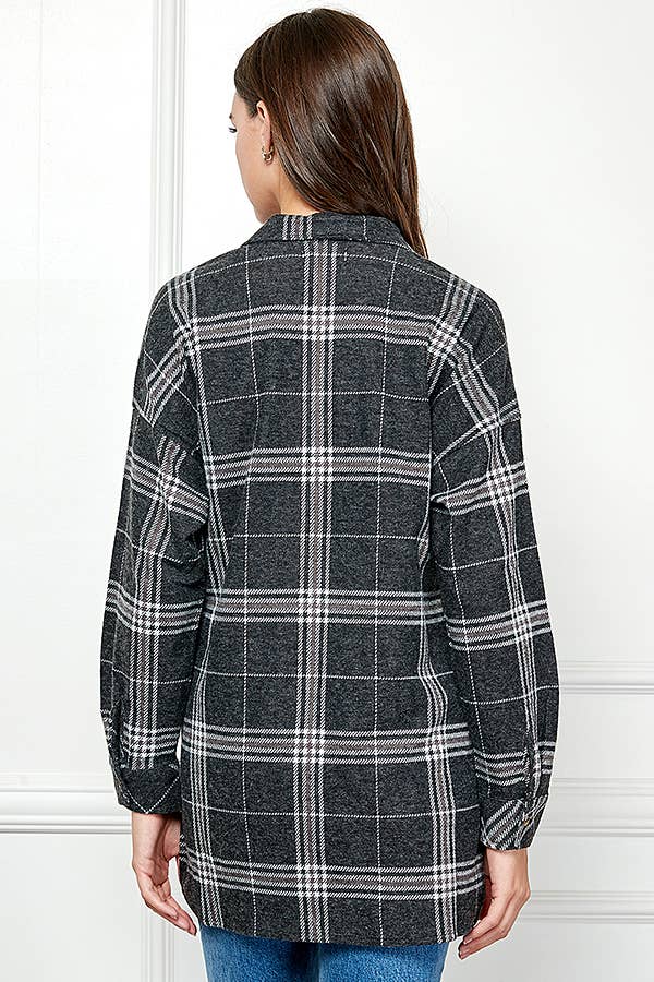 Plaid Vibes Knit Shirt