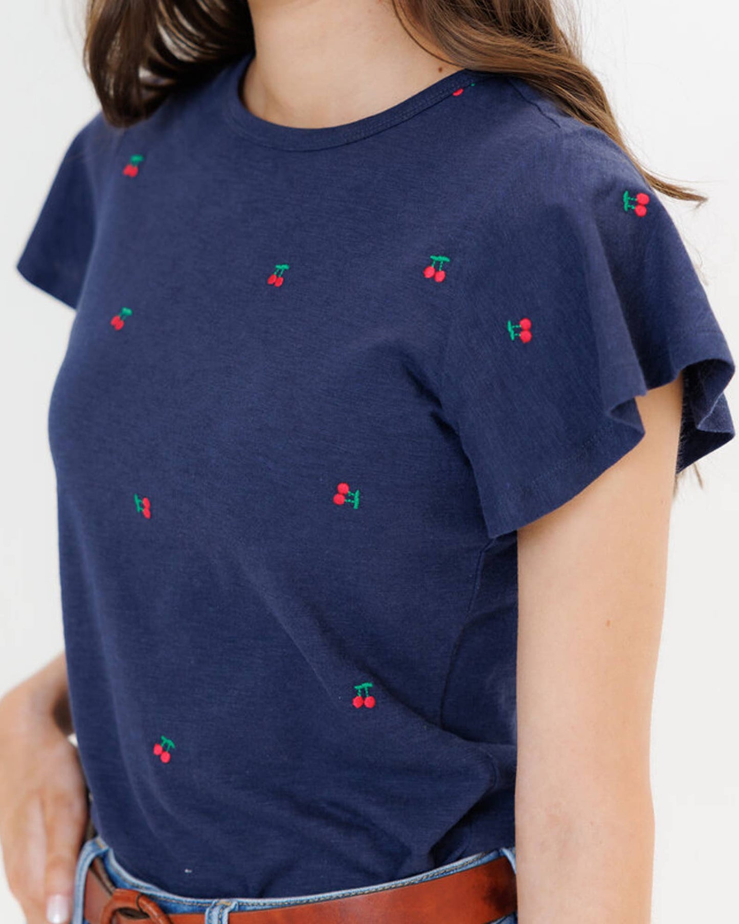 Cherry Pickin Flutter Top