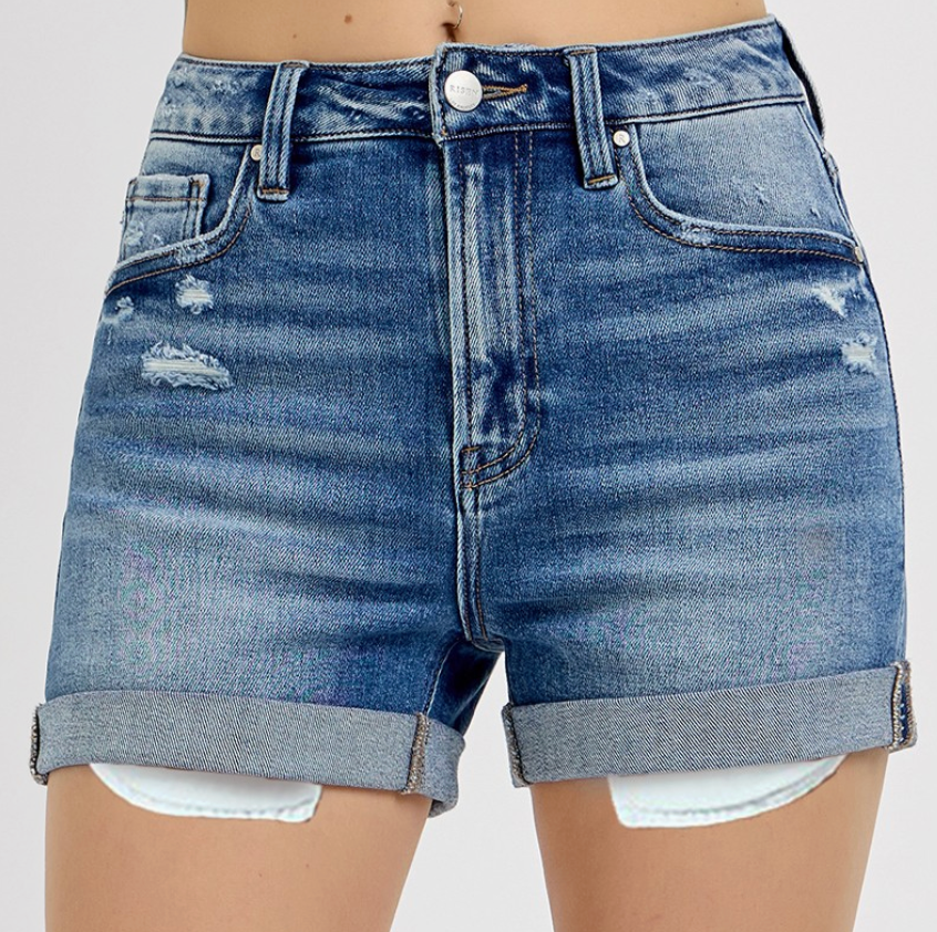 Reach for the Stars Rolled High Rise Shorts