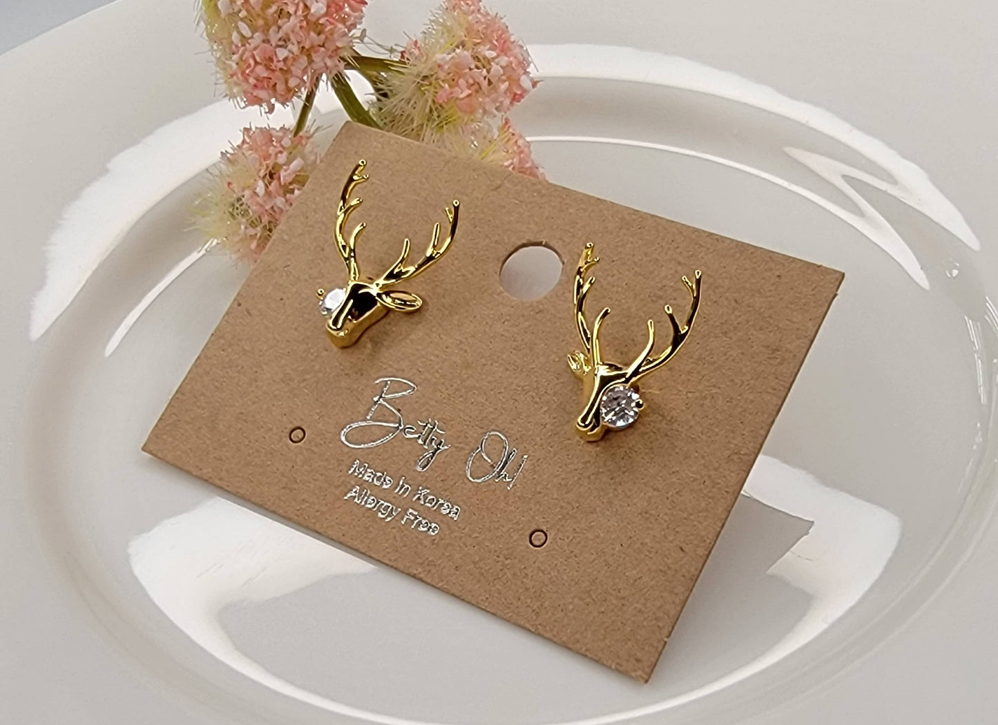 Deer Post Earrings