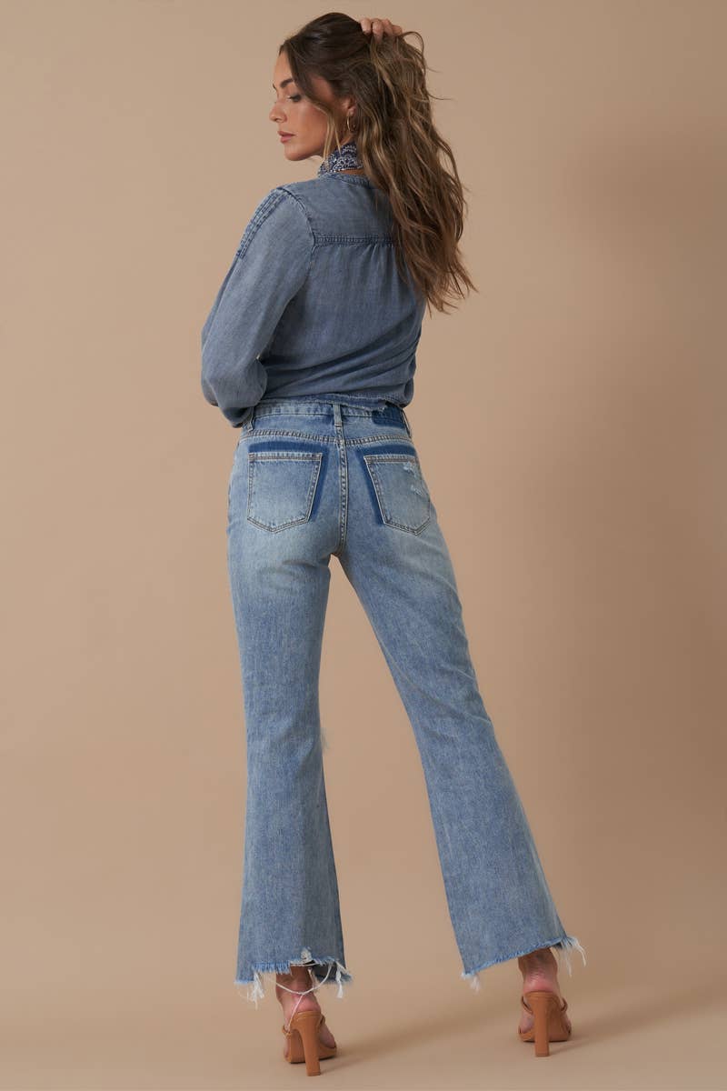 Flower Power Denim Flare Jean