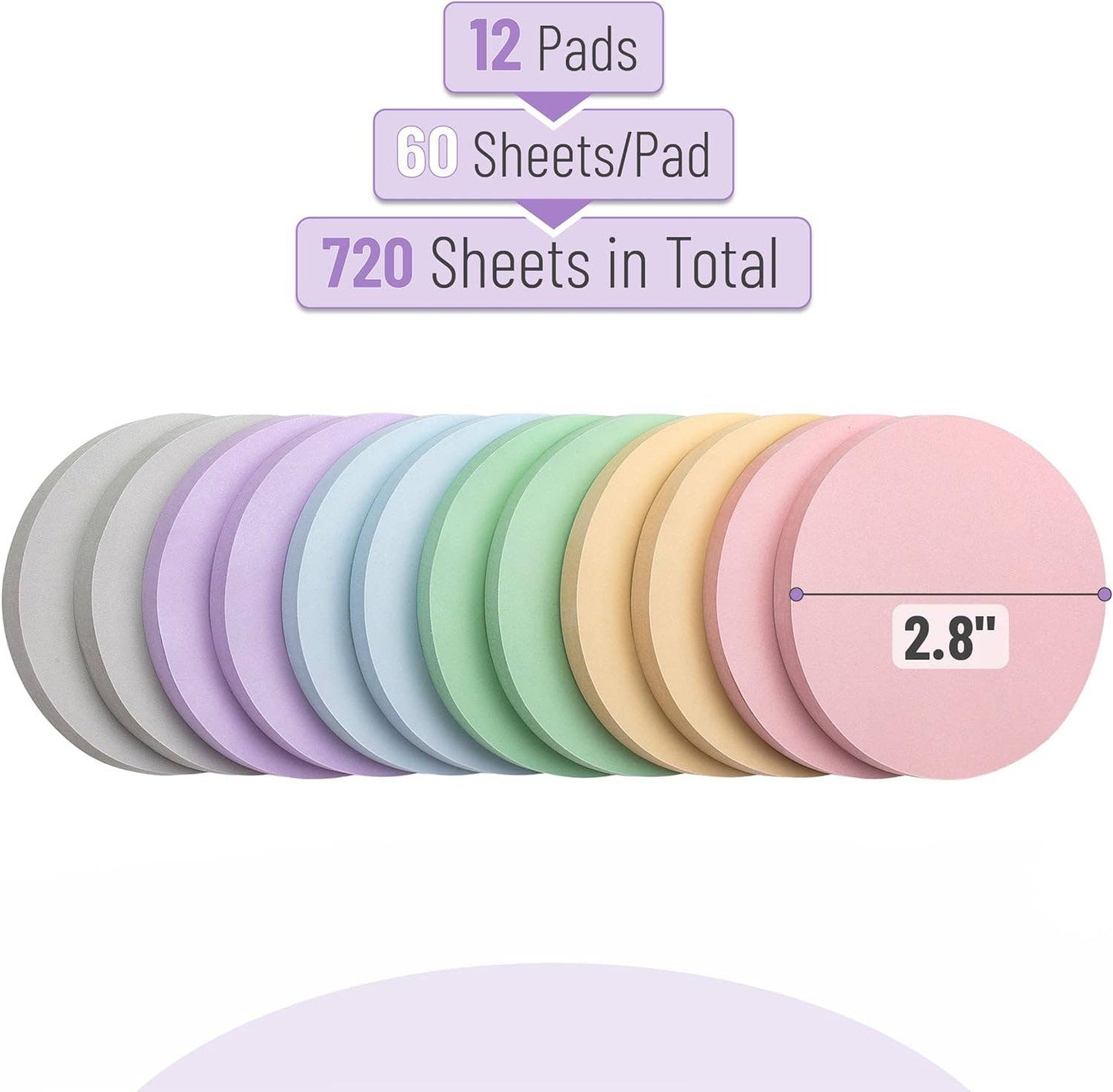 Round Sticky Notes - 12 Pack