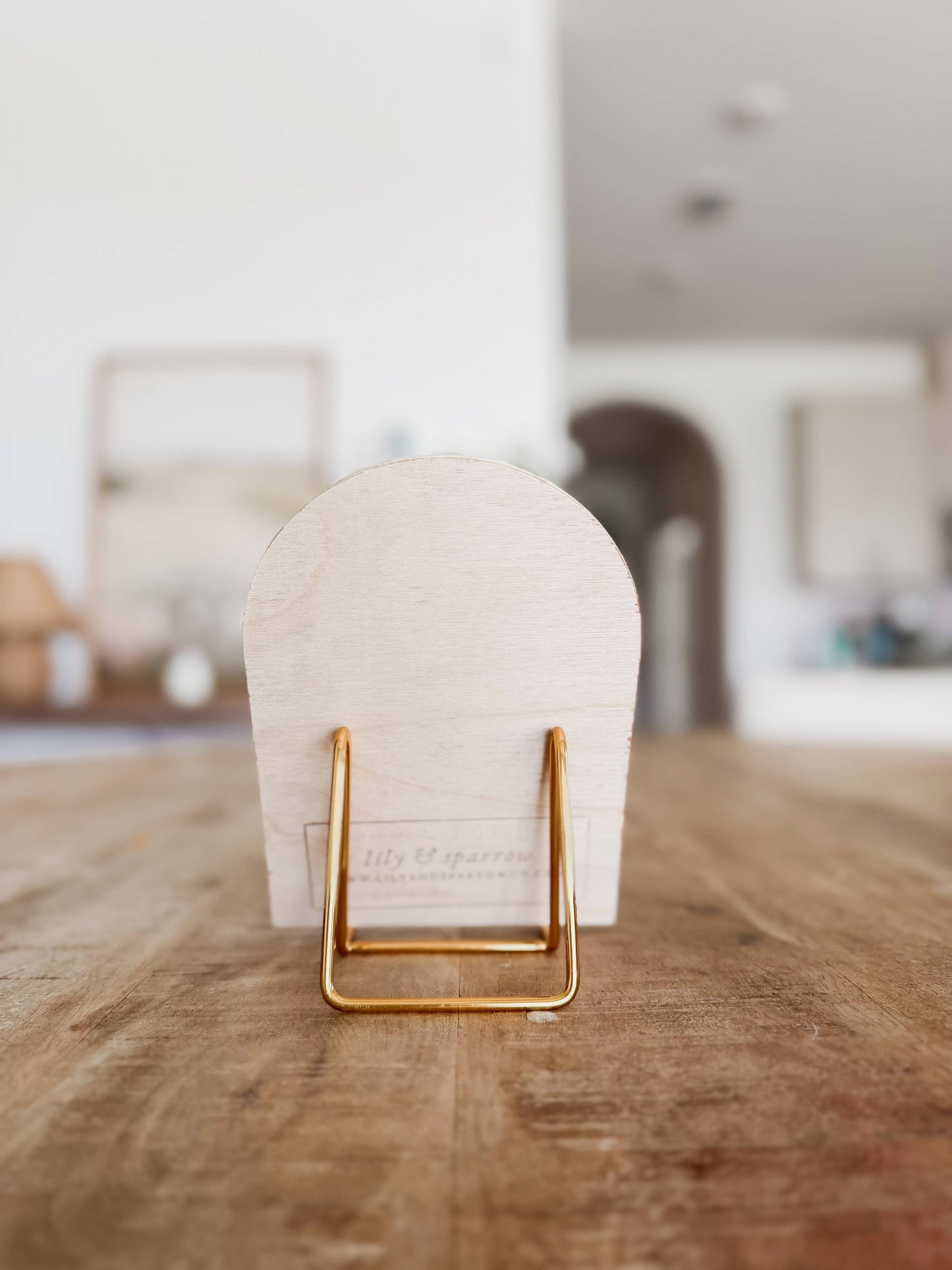 Gold Easel | Wood Arch Easel