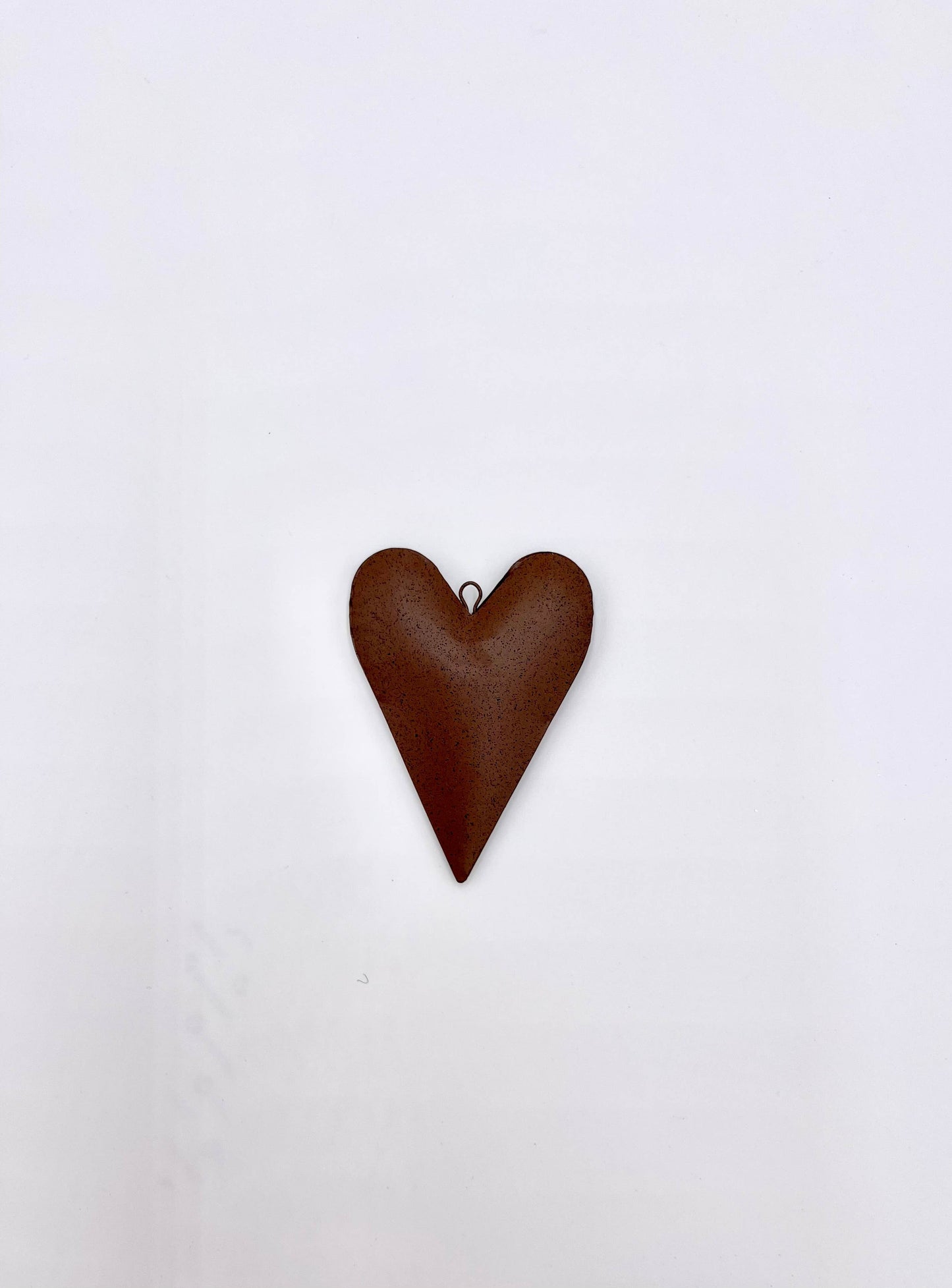 HANDMADE BROWN 3-D HEART 4"