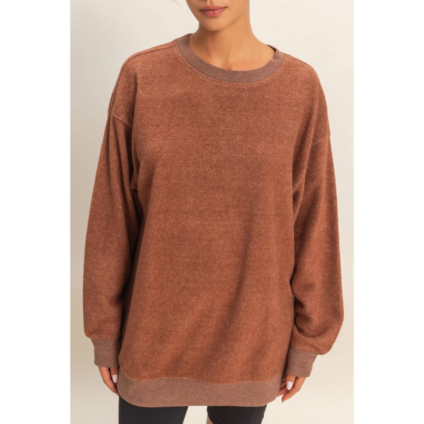 Oversized Crewneck Casual Sweatshirt