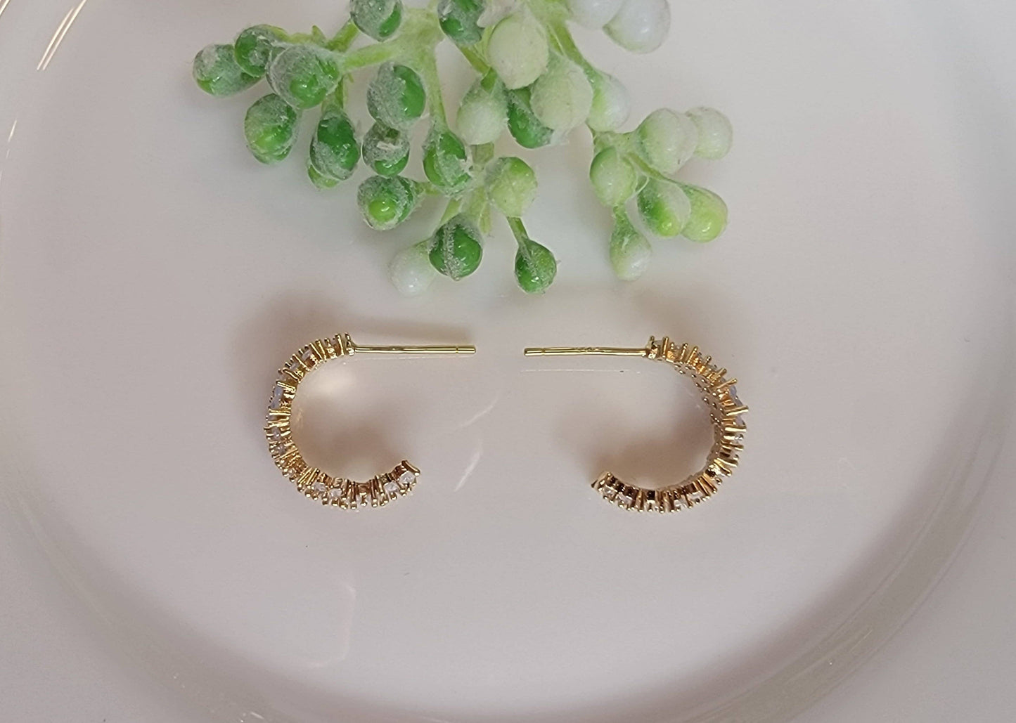 Mini Flower Hoop Earrings