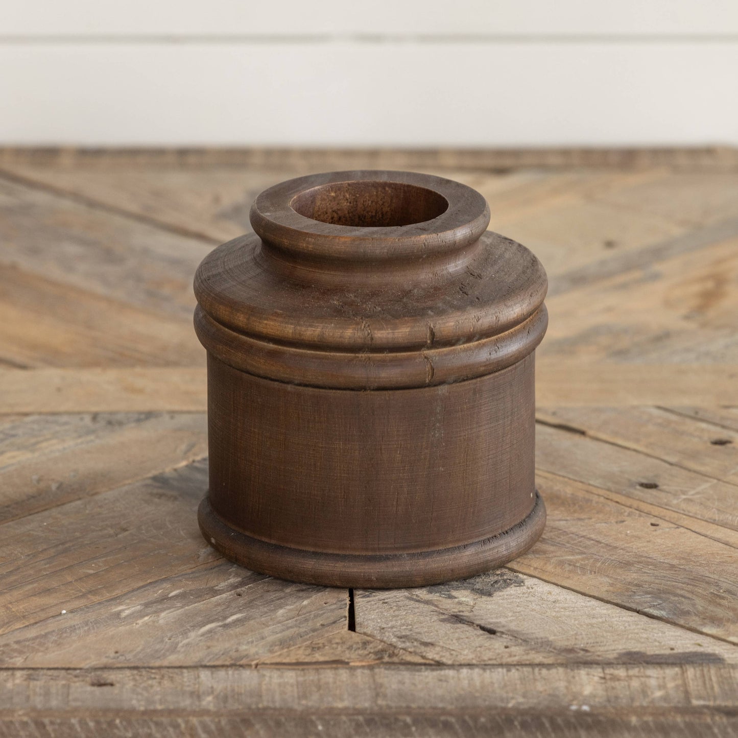 4.5" DARK WOOD BUD VASE
