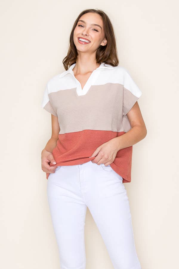 Saige Colorblock Top