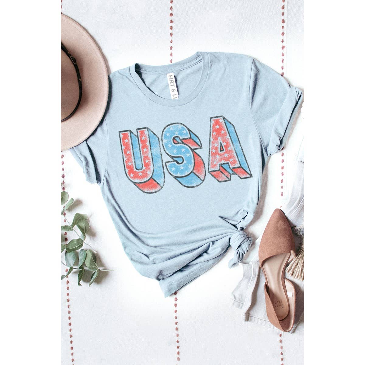 USA Block Letter Tee