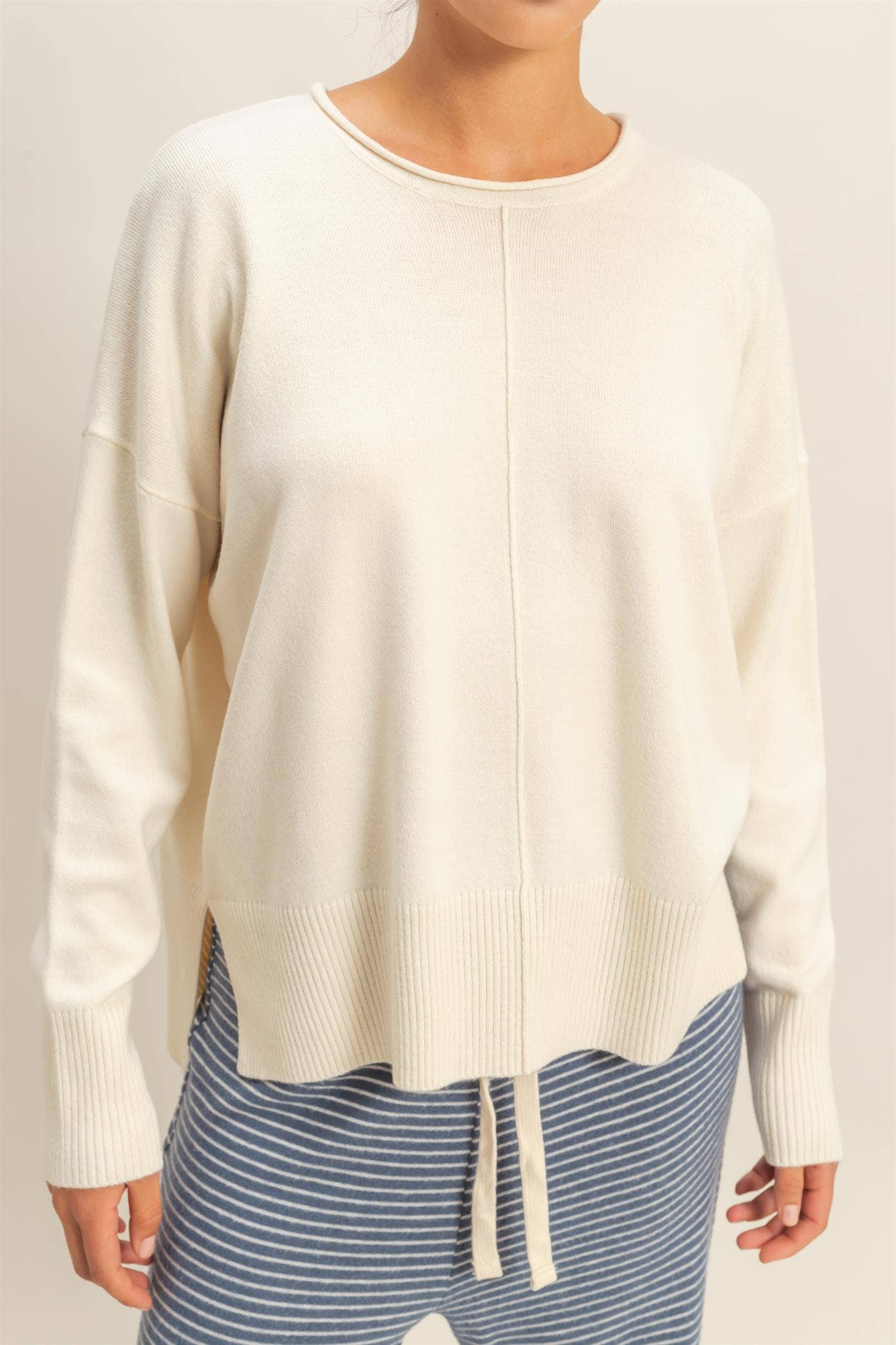 Winter Vibes Center Seam Sweater