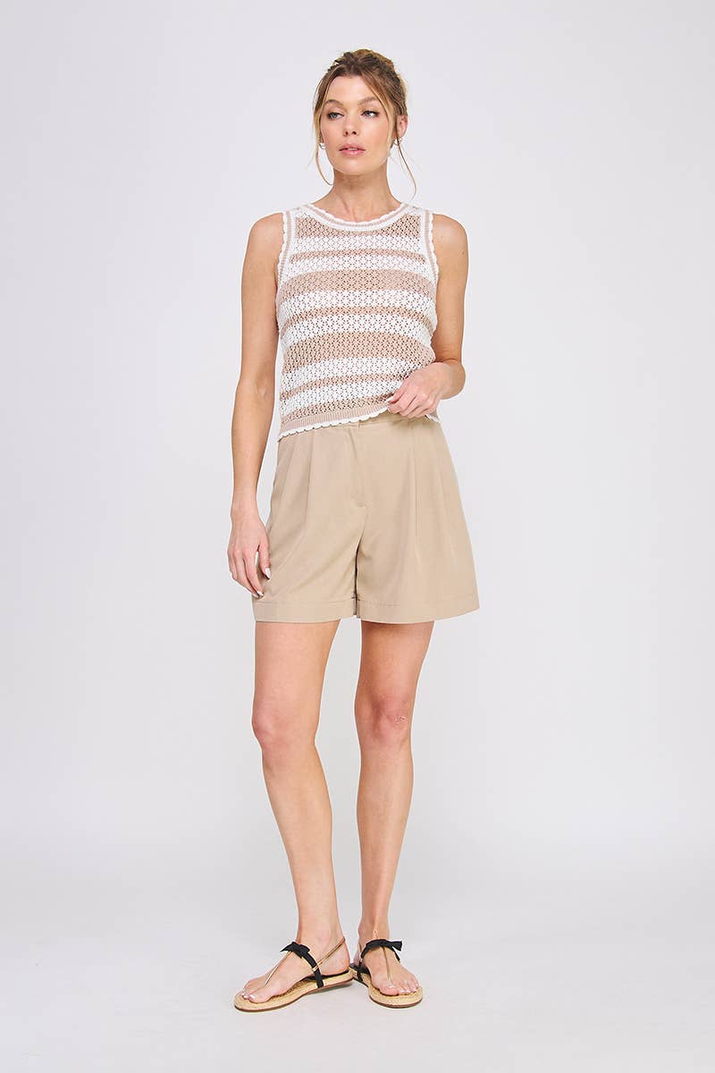 Sandy Stripes Crochet Top