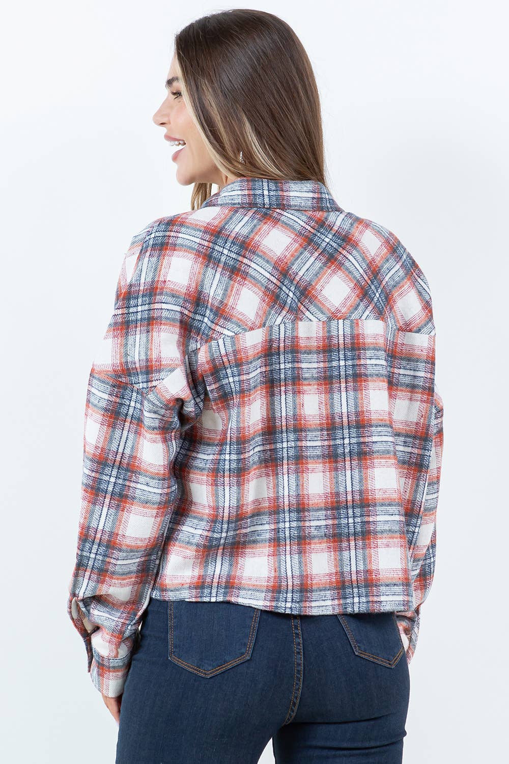 Darla Plaid Crop Shacket