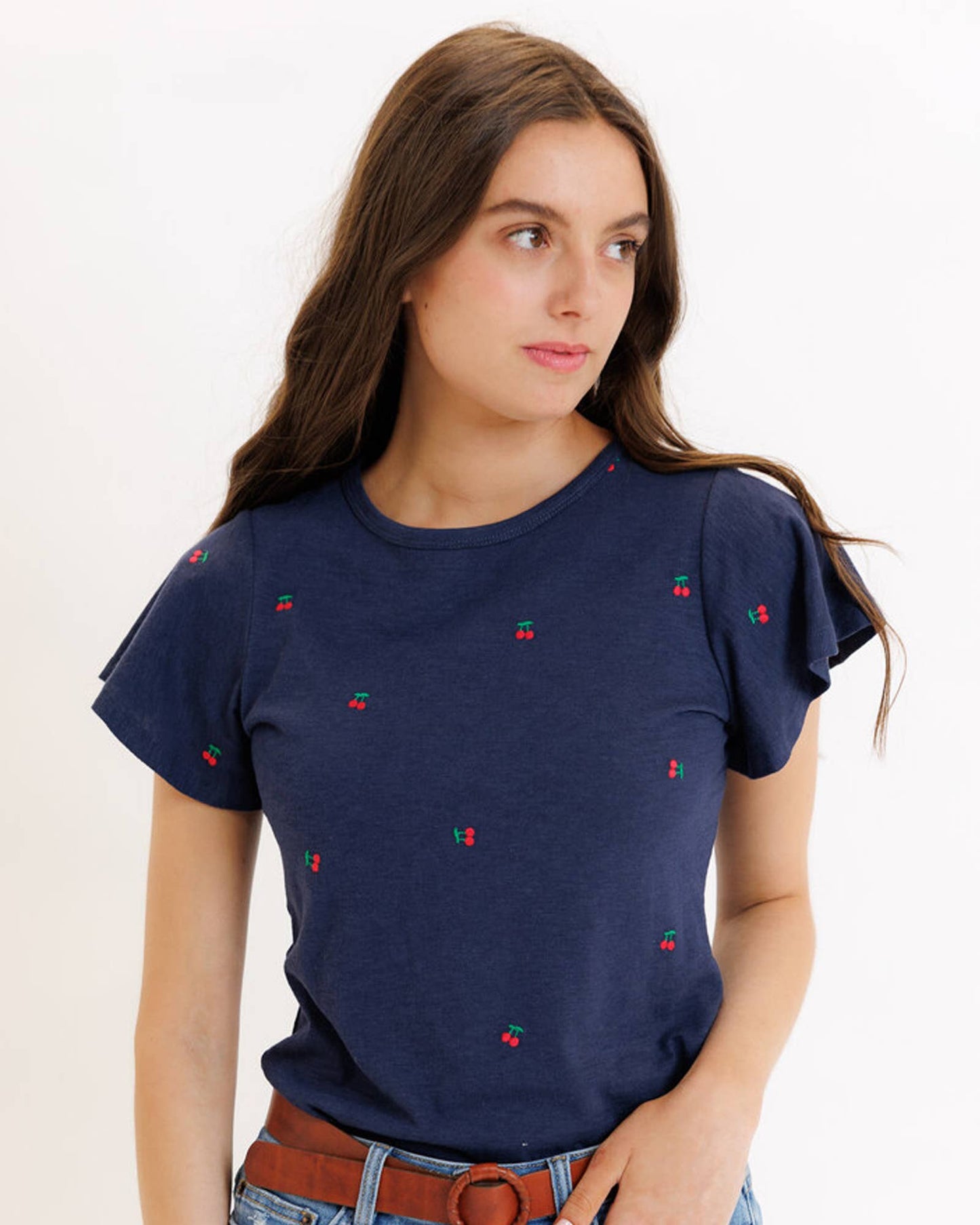 Cherry Pickin Flutter Top