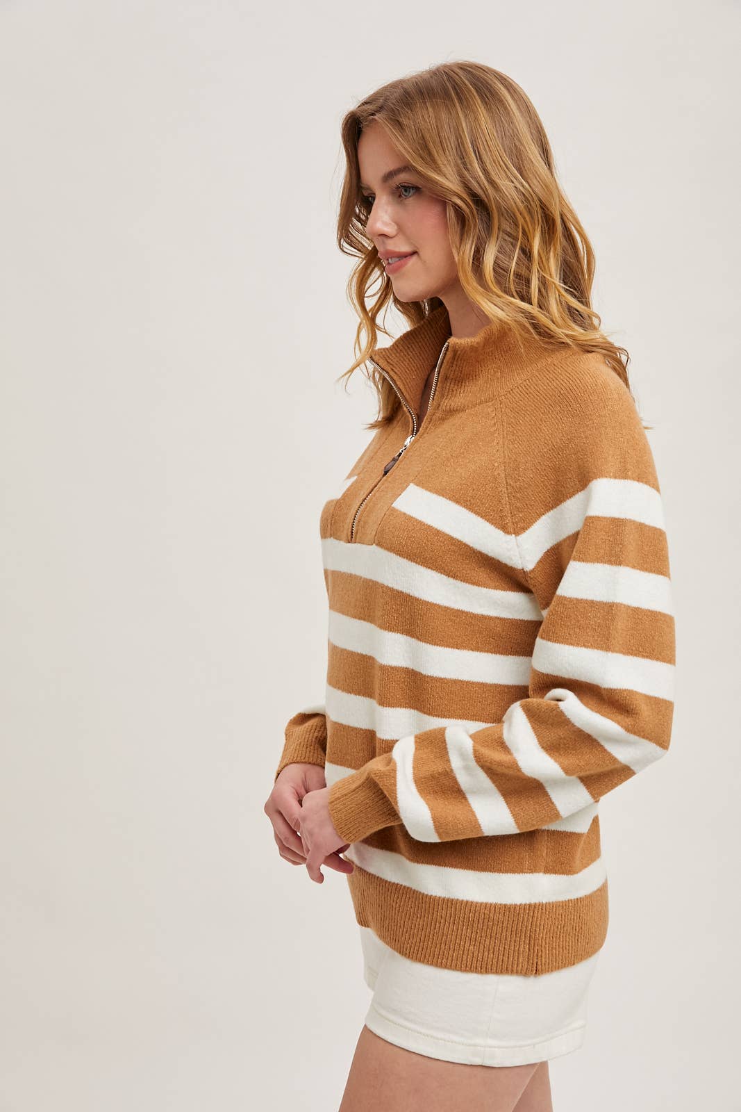 Danielle Striped Quarter Zip