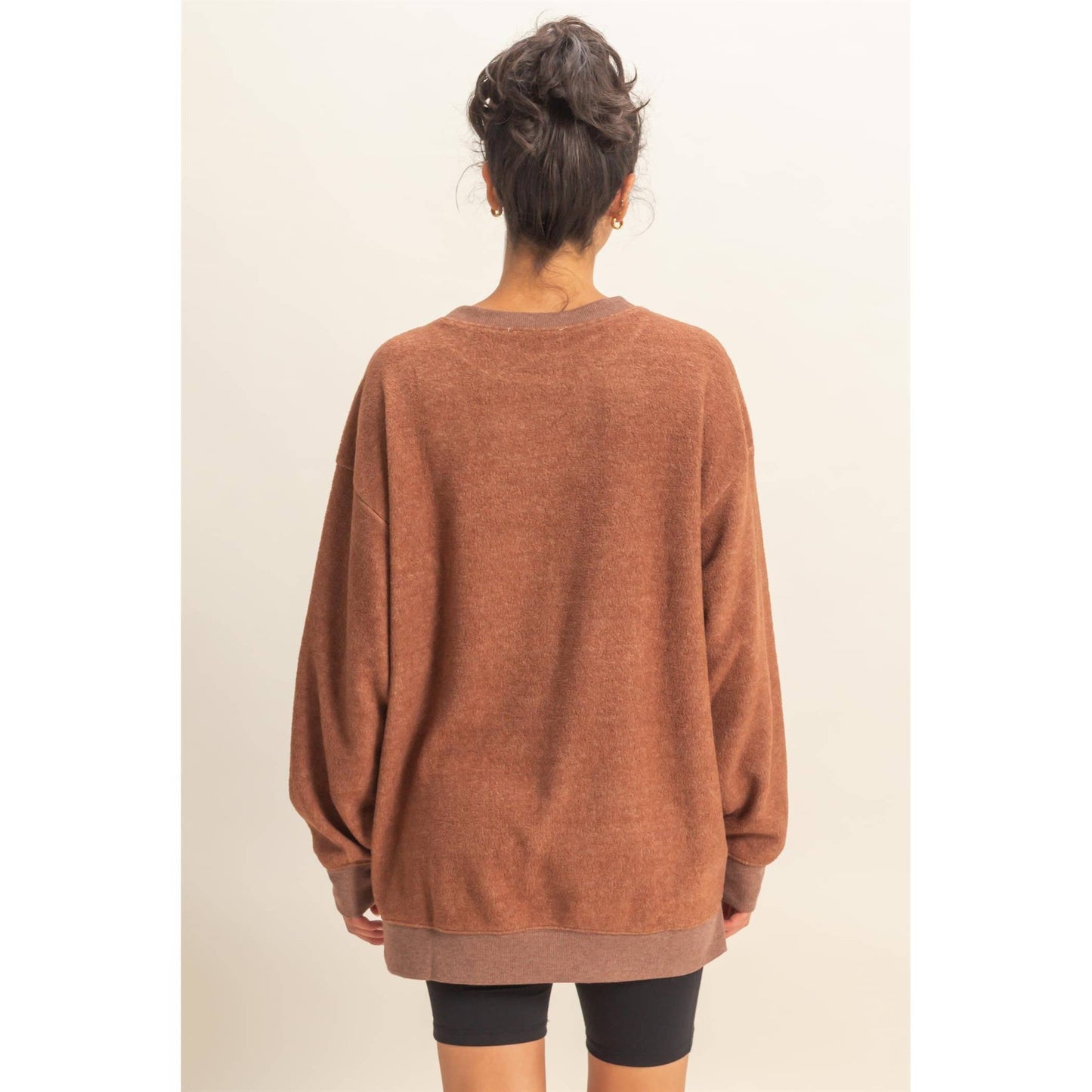 Oversized Crewneck Casual Sweatshirt