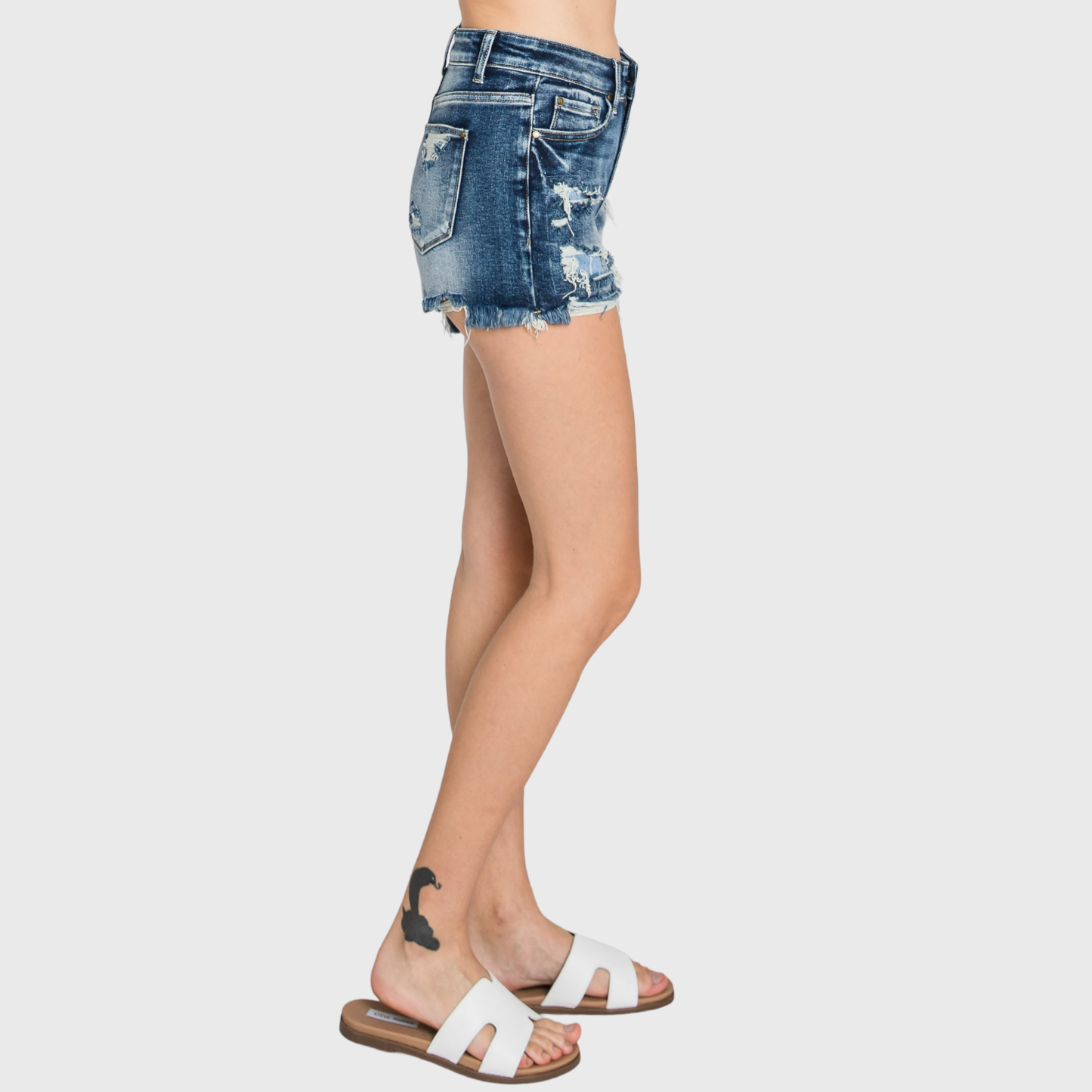 Summer Solstice High Rise Denim Shorts
