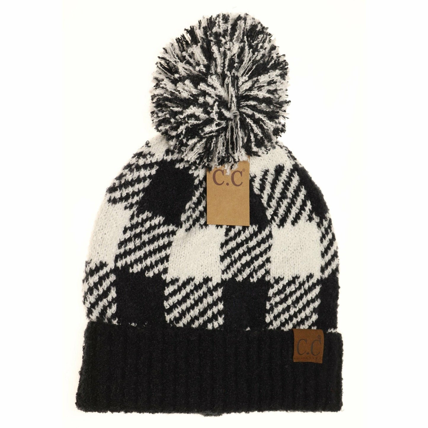 Fleece Buffalo Print CC Beanie