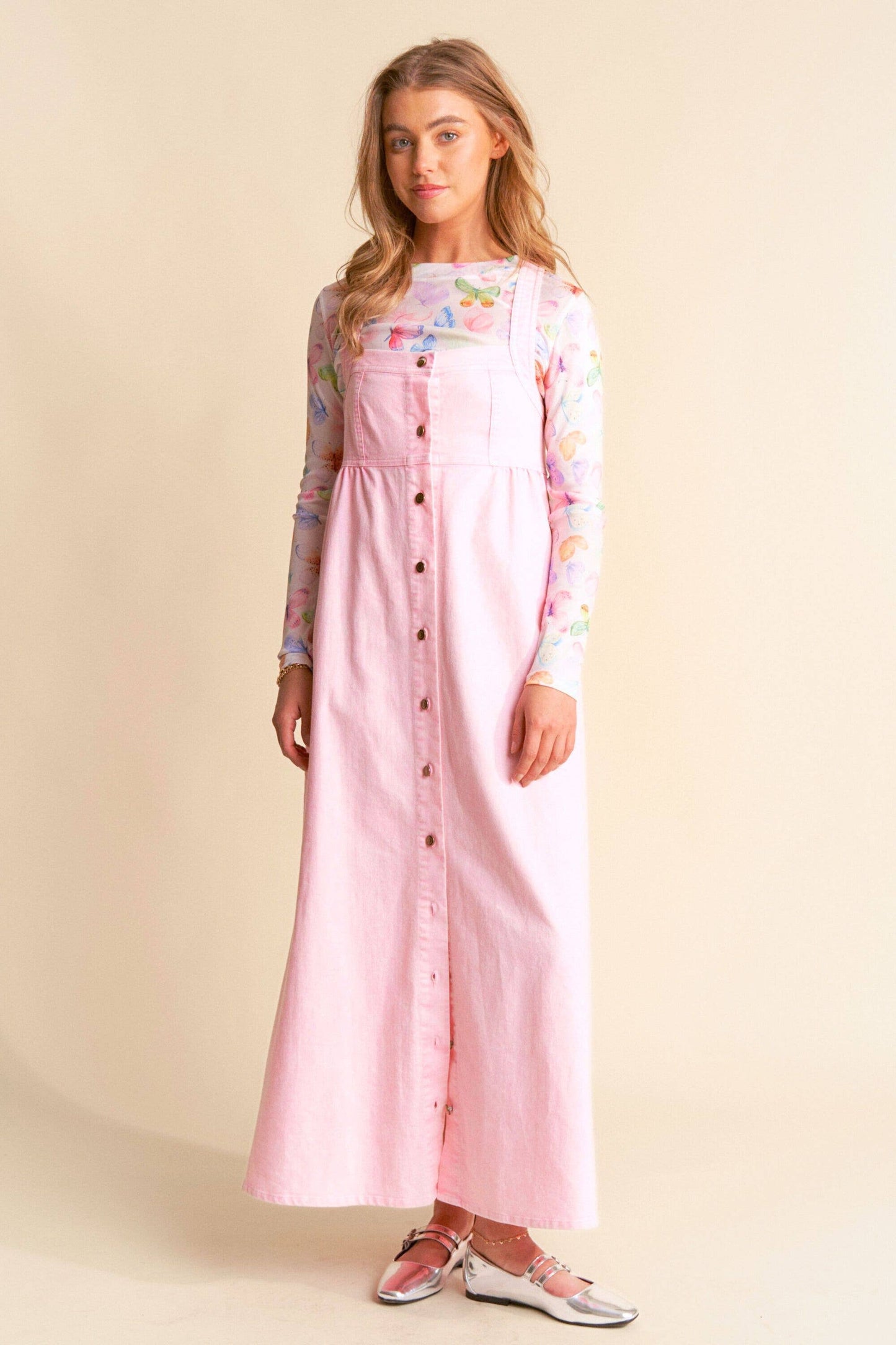 Floral Festival Denim Dress
