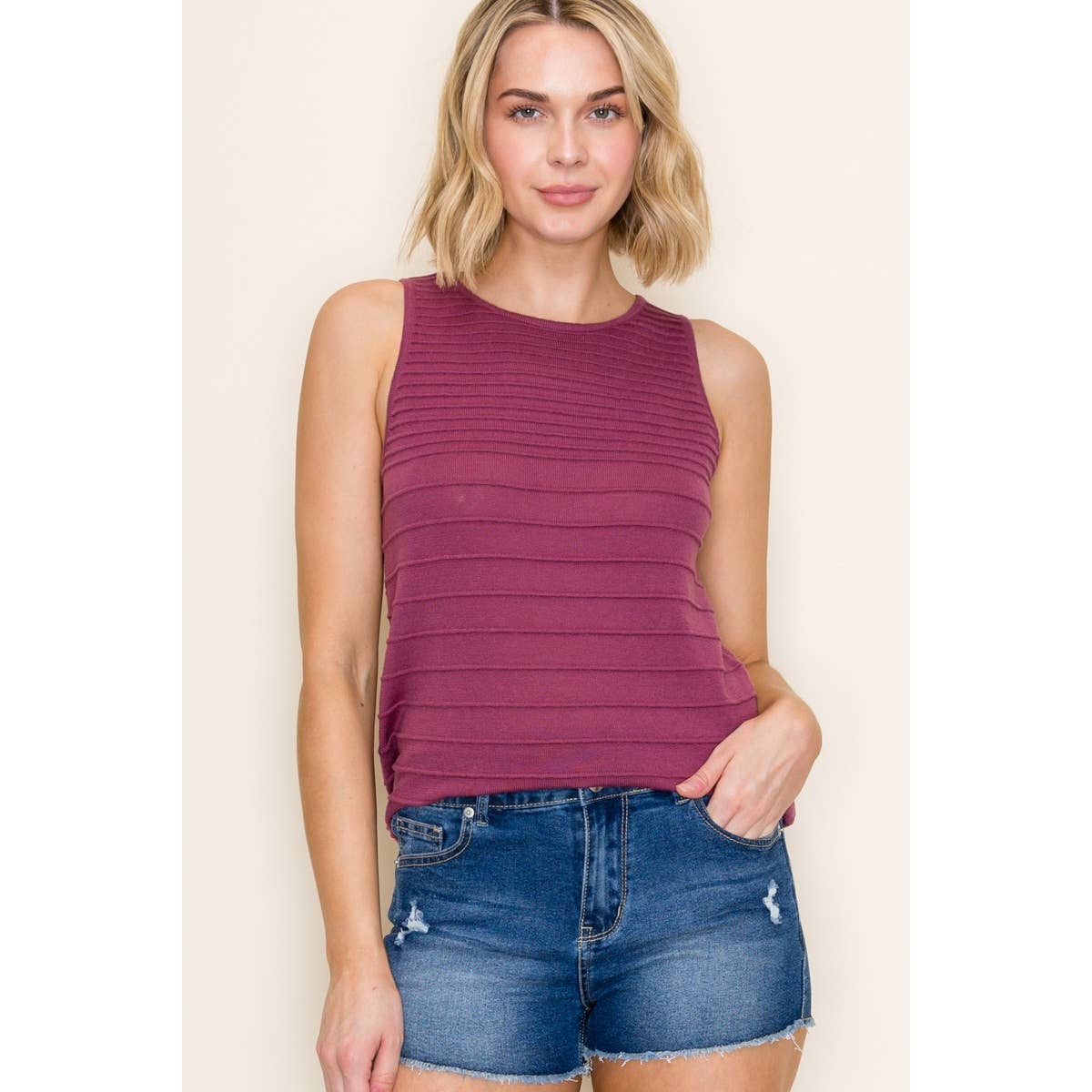 Ombre Striped Sweater Top