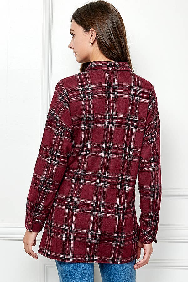 Plaid Vibes Knit Shirt