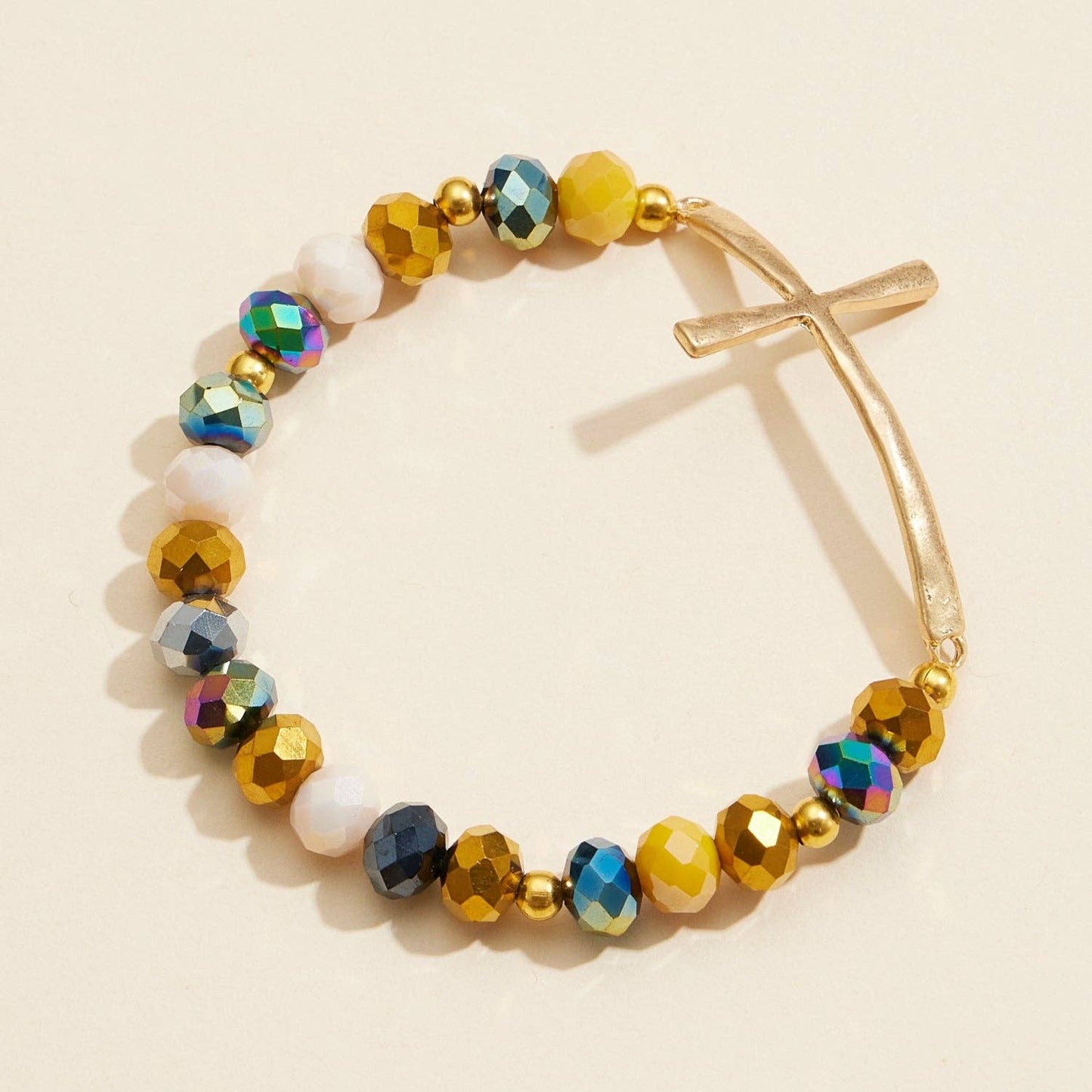 Beaded Cross Bracelet NEW