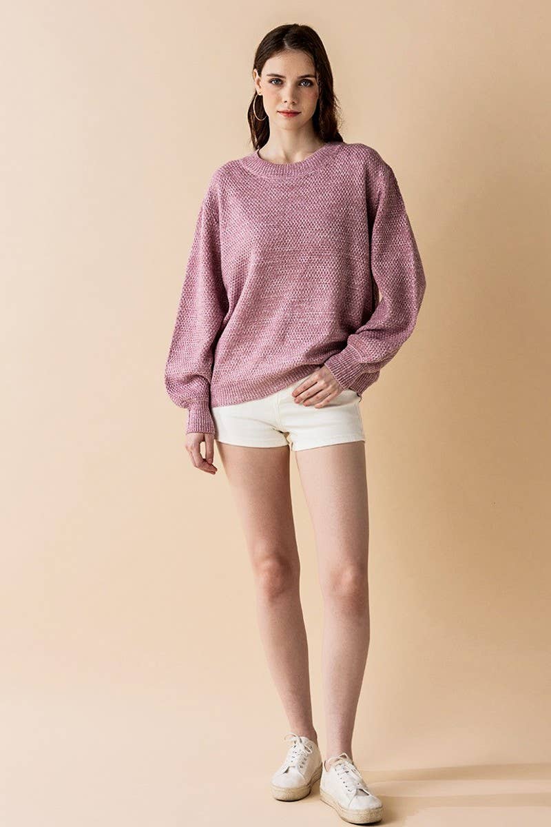Falling for you Balloon Sleeve Sweater