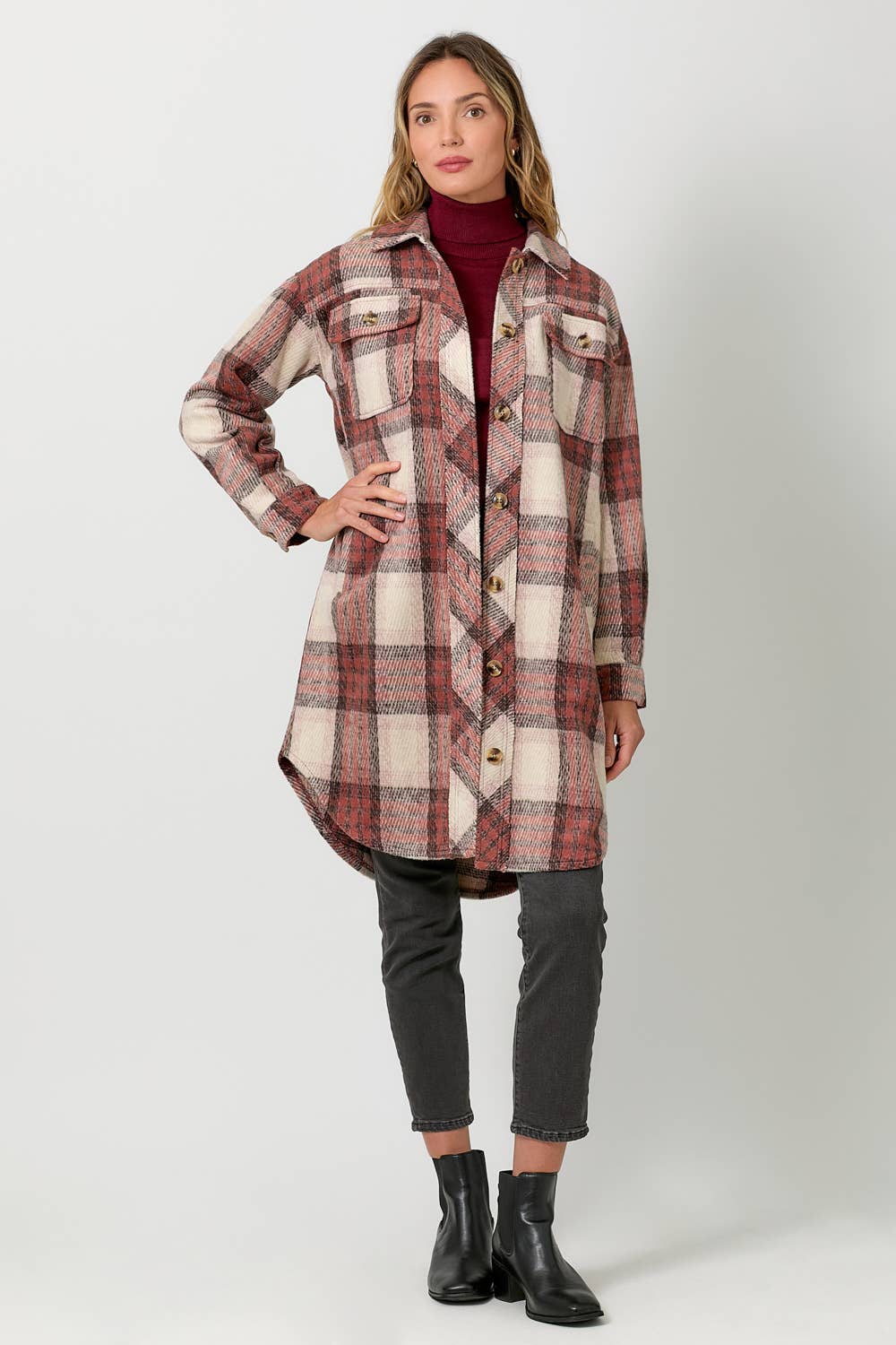 Almond Longline Shacket