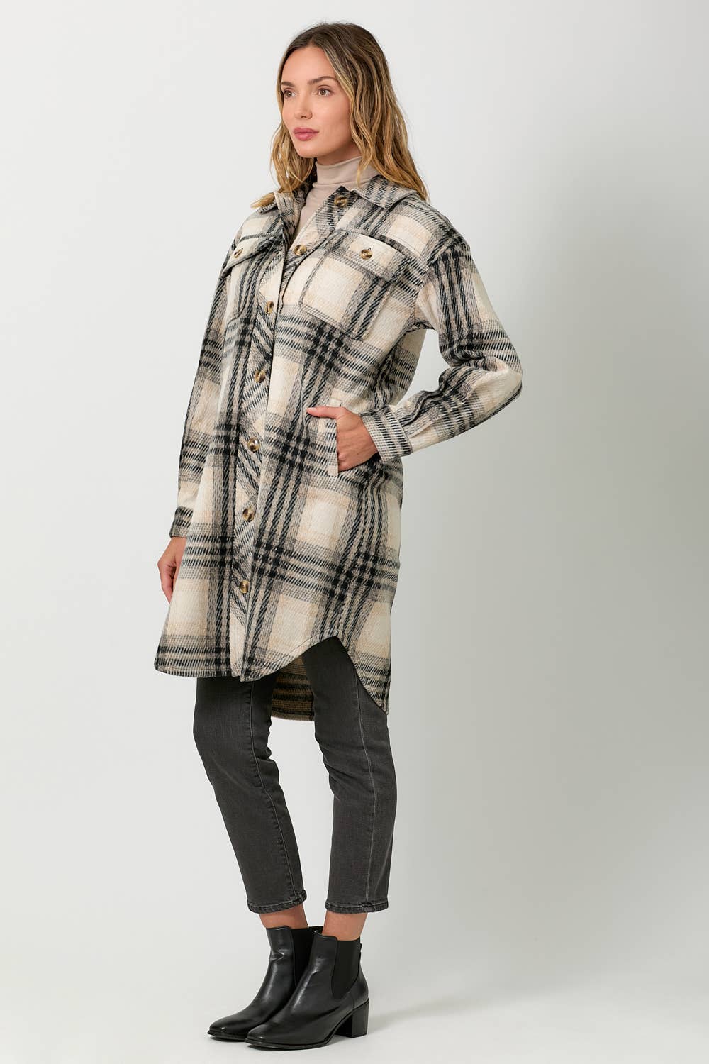Almond Longline Shacket