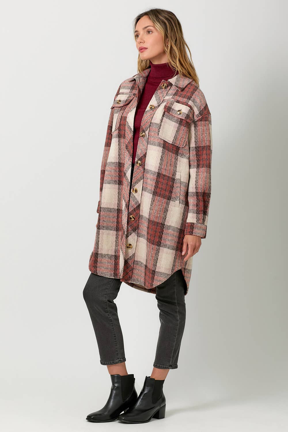 Almond Longline Shacket