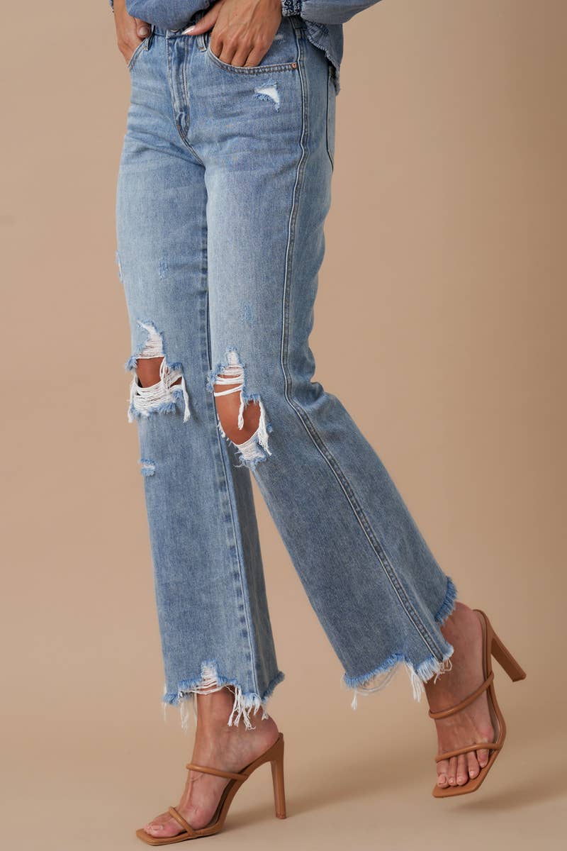 Flower Power Denim Flare Jean